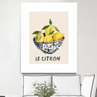 Le Citron by M Studio on GIANT ART - blue figurative canvas frame