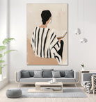 women reading by Mstudio on GIANT ART - beige figurative