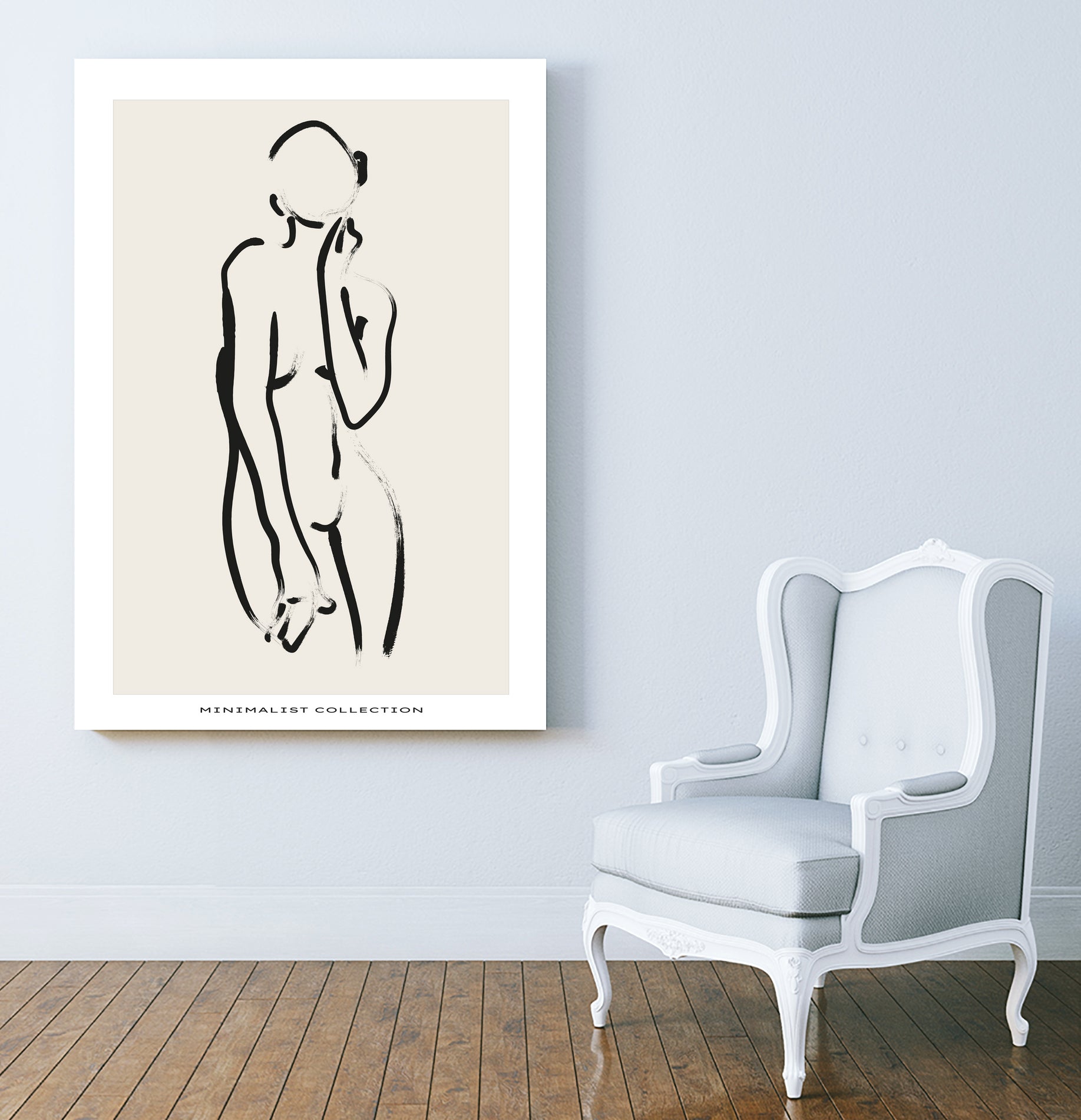 Nude no.2 by M Studio on GIANT ART - beige figurative woman