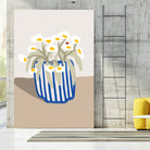 Vase printanier by M Studio on GIANT ART - blue floral flowers