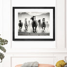 Run by M Studio on GIANT ART - white black and white  horse