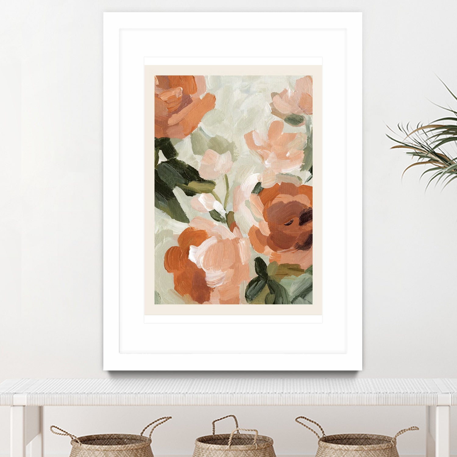 Autumn Blossom by M Studio on GIANT ART - green botanical flowers