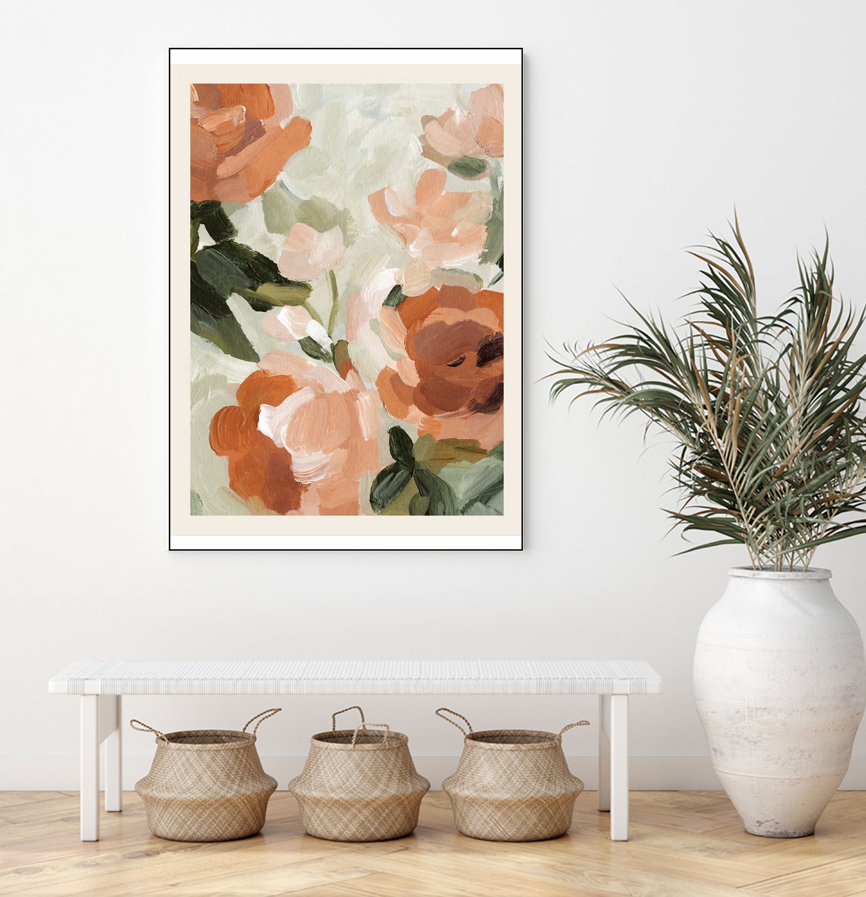 Autumn Blossom by M Studio on GIANT ART - green botanical flowers