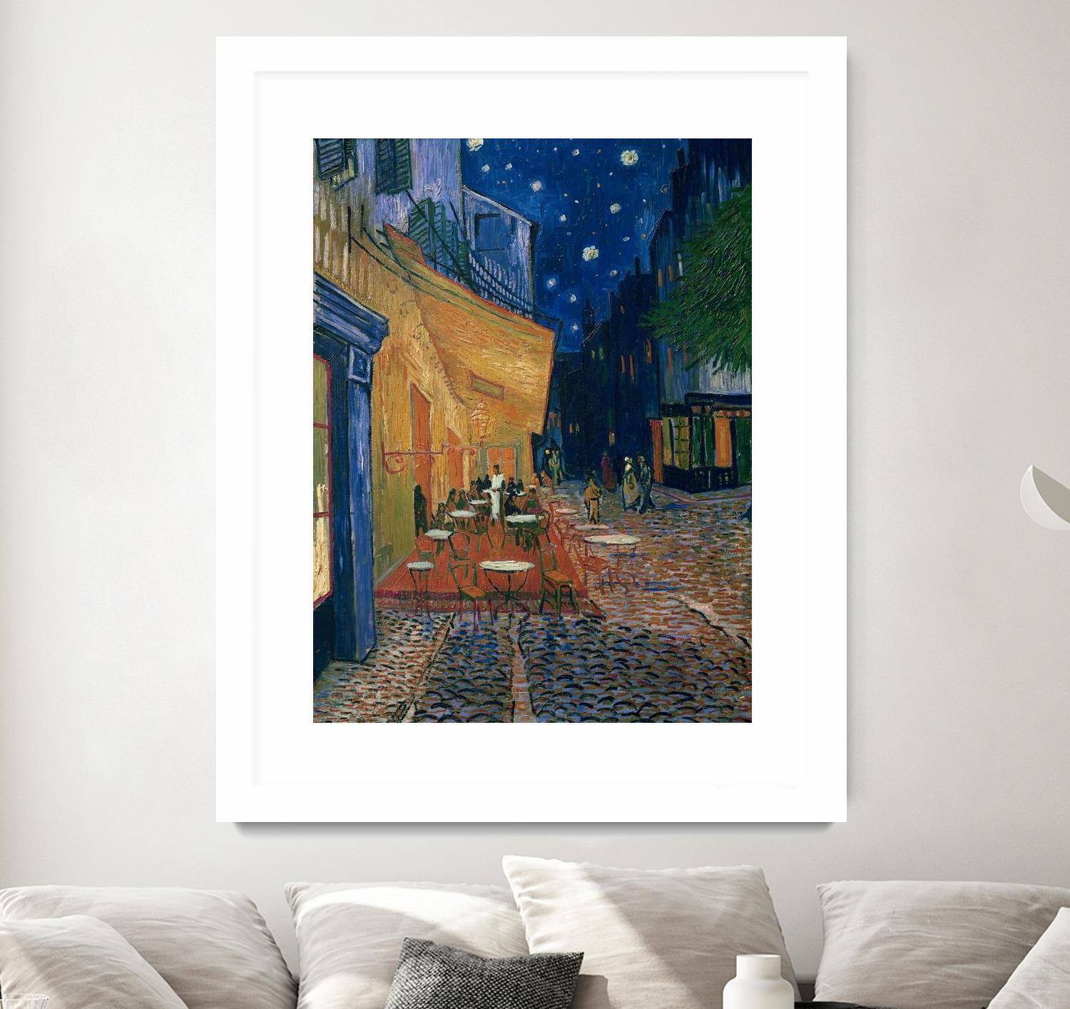 Cafe-terrace at night (Place du forum in Arles), 1888 by Vincent van Gogh on GIANT ART - museums