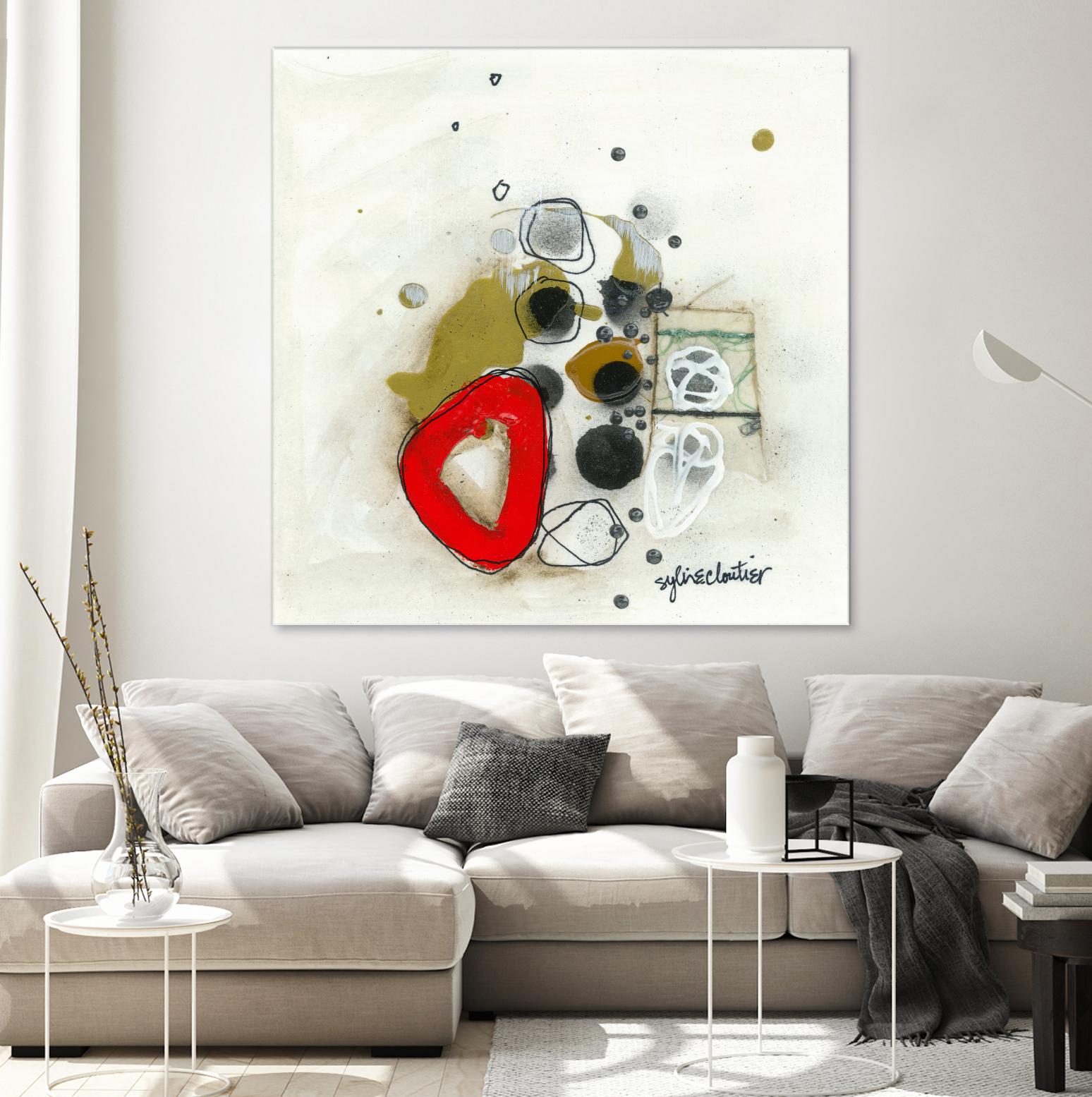 Actual #1 by Sylvie Cloutier on GIANT ART - red abstrait