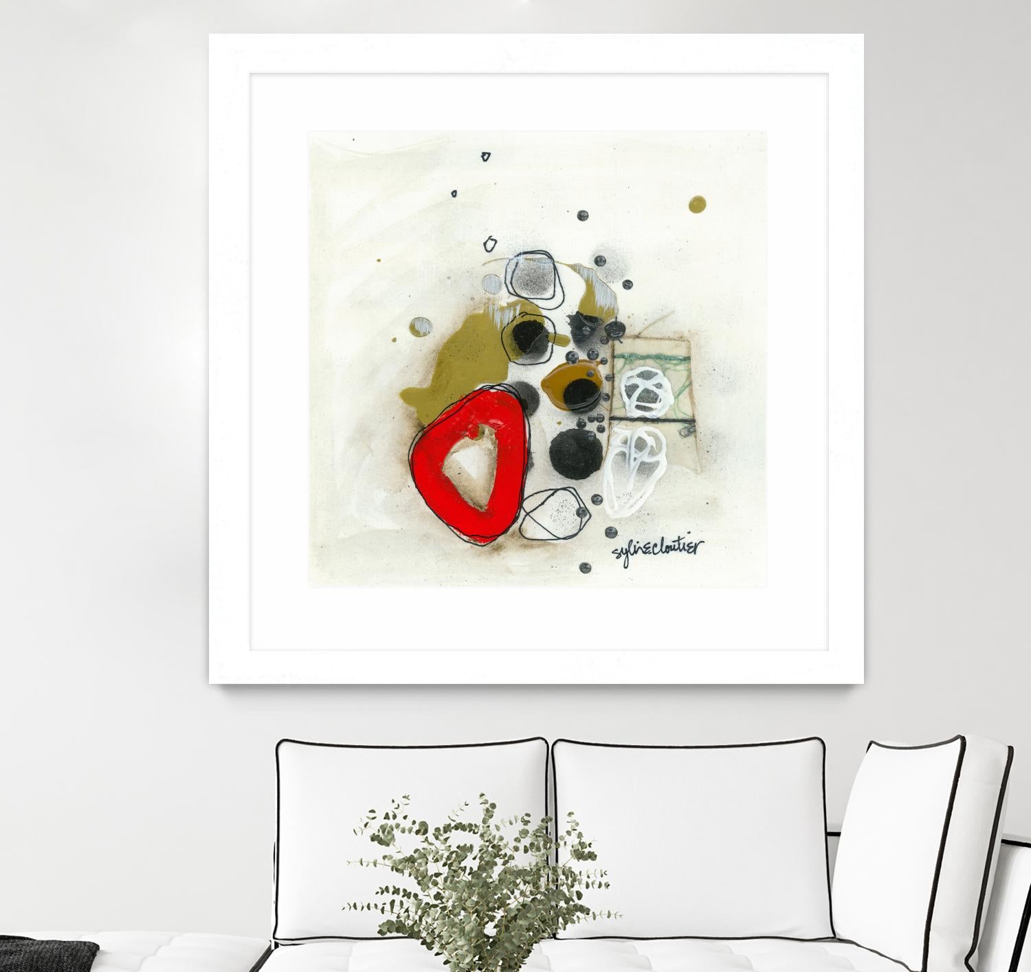 Actual #1 by Sylvie Cloutier on GIANT ART - red abstrait