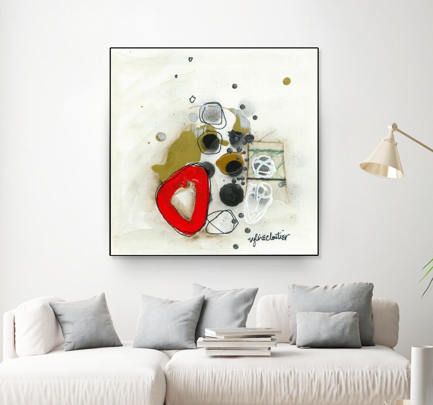 Actual #1 by Sylvie Cloutier on GIANT ART - red abstrait