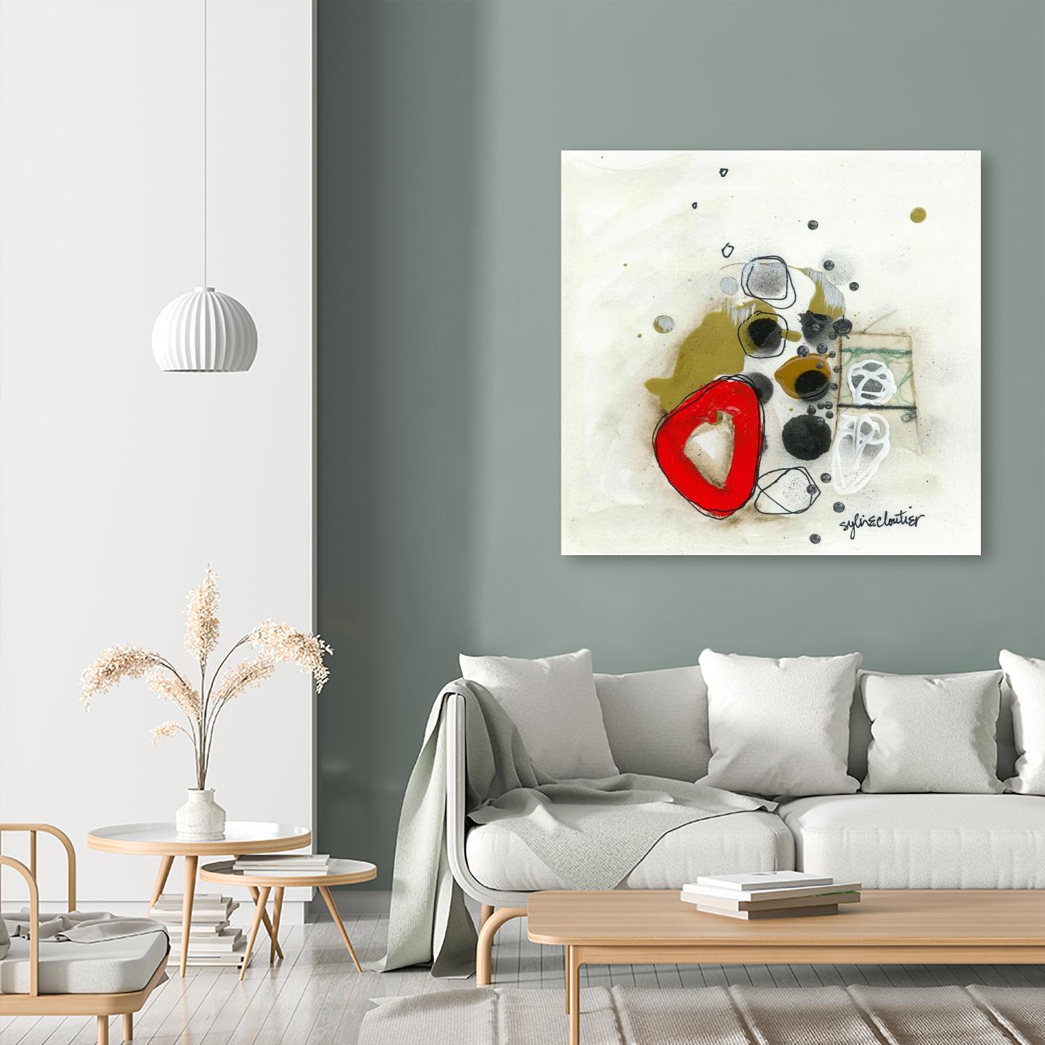 Actual #1 by Sylvie Cloutier on GIANT ART - red abstrait