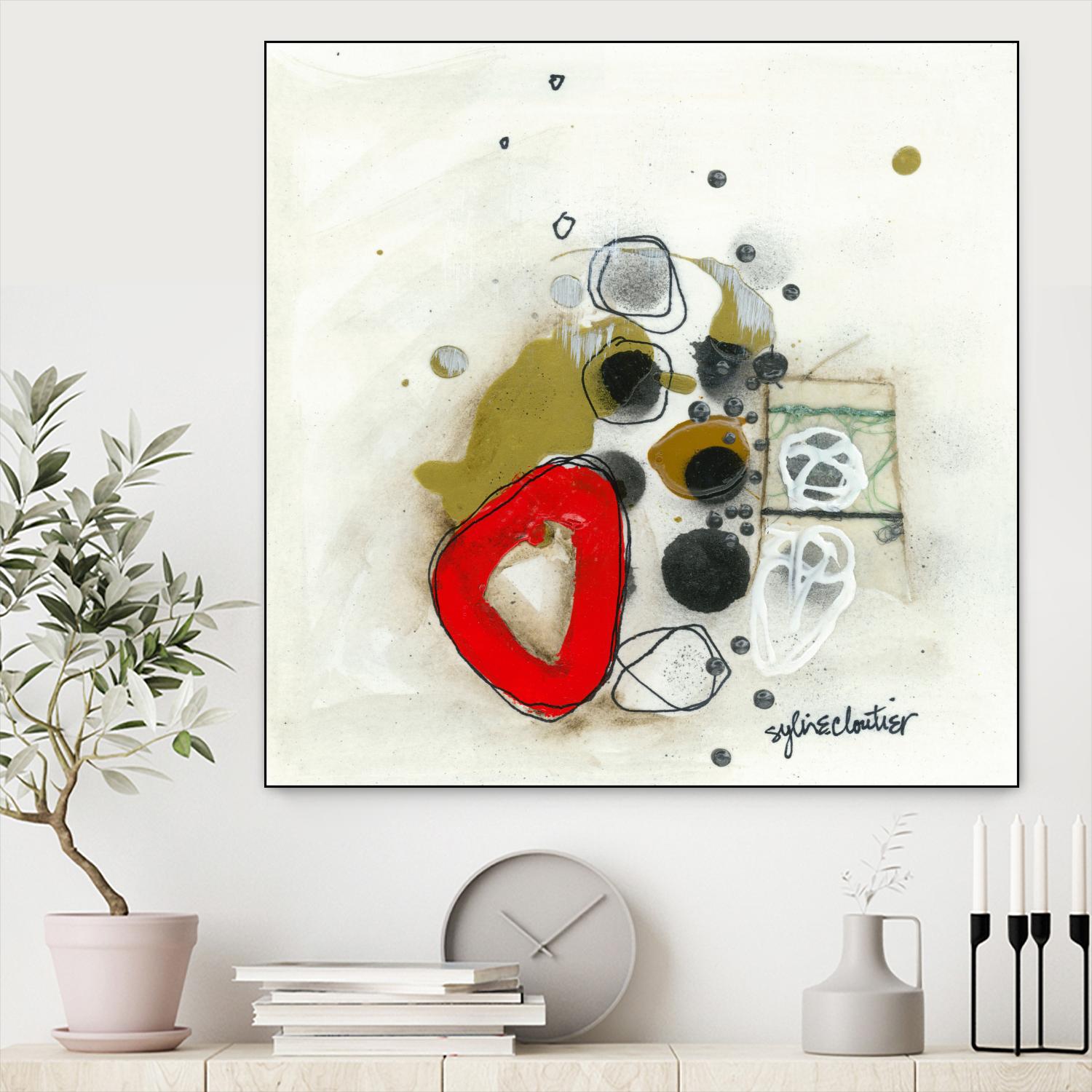 Actual #1 by Sylvie Cloutier on GIANT ART - red abstrait