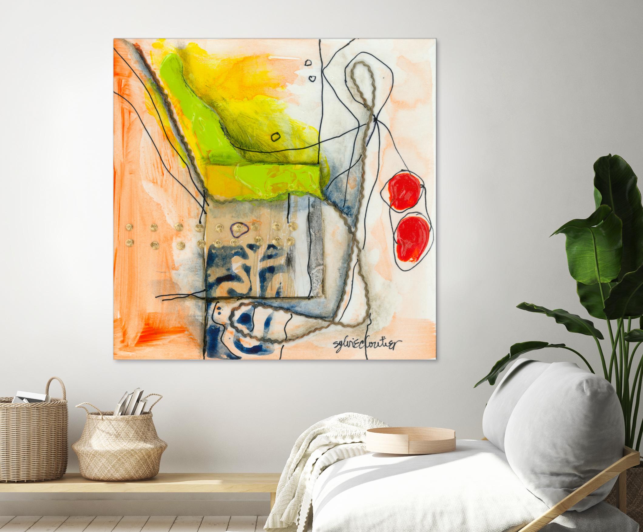 Cartoon #3 by Sylvie  Cloutier on GIANT ART - red abstract