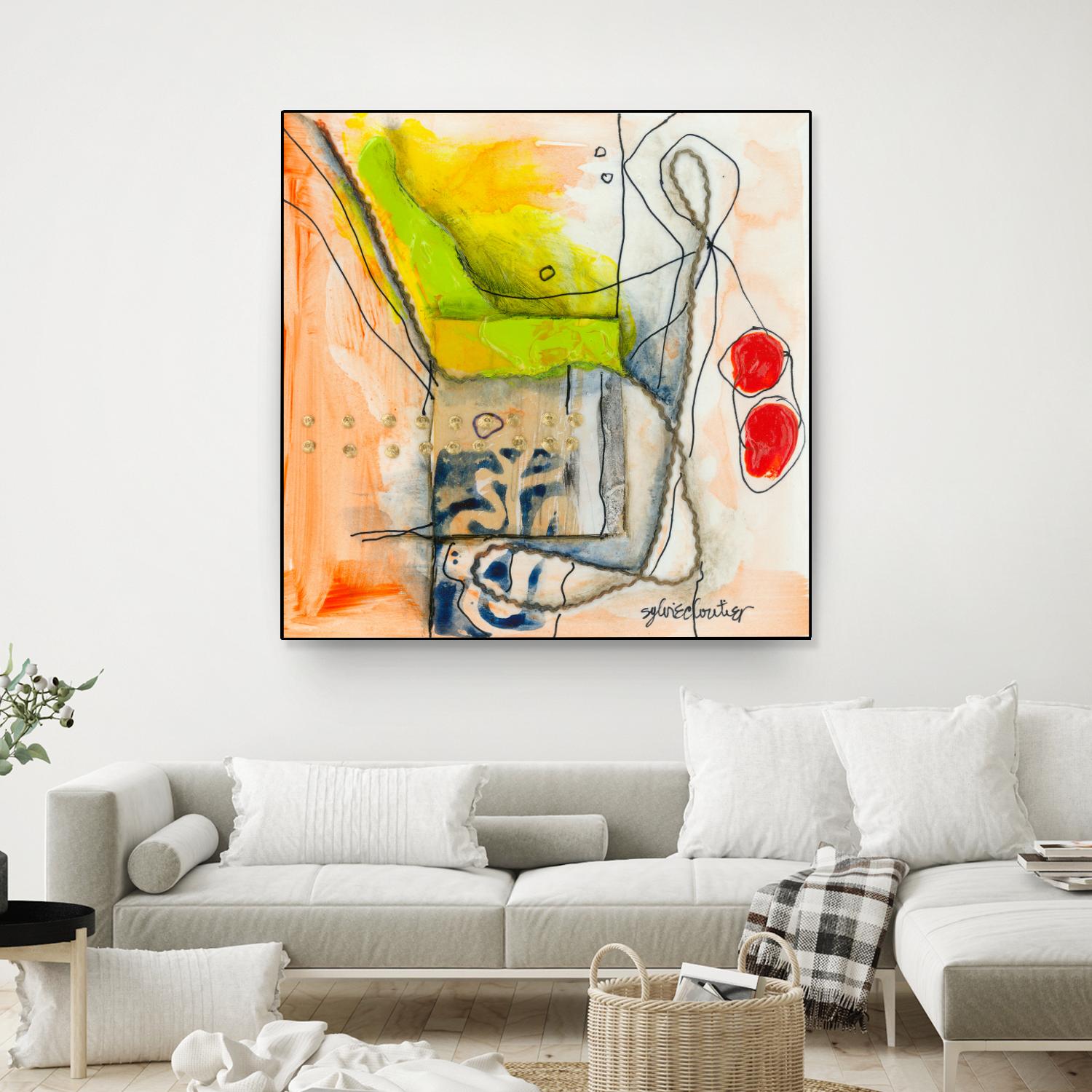 Cartoon #3 by Sylvie  Cloutier on GIANT ART - red abstract