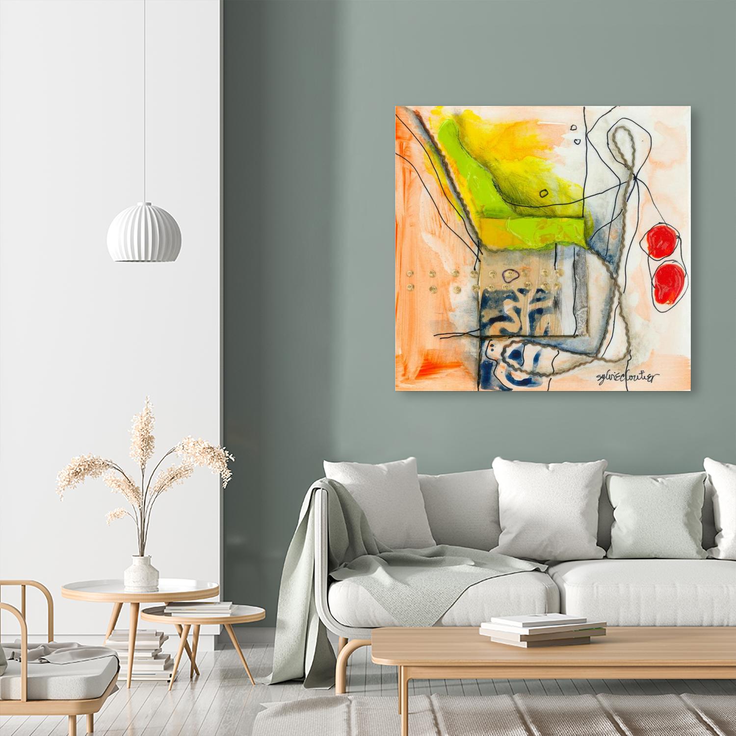 Cartoon #3 by Sylvie  Cloutier on GIANT ART - red abstract