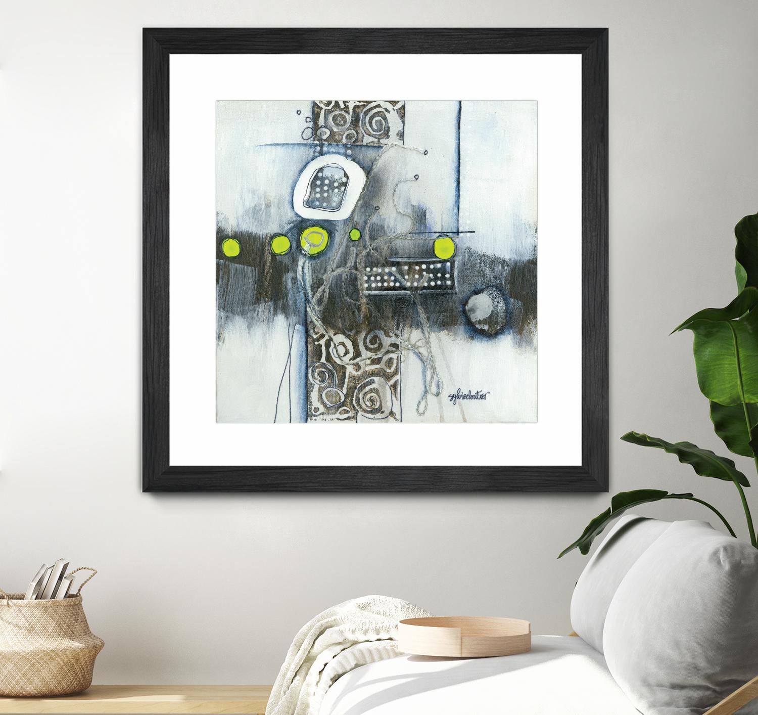 Du fil à retordre by Sylvie cloutier on GIANT ART - green abstract