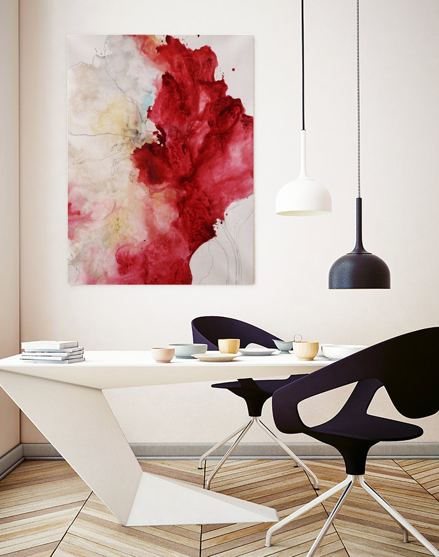 Botanical Beauty I by Daleno Art on GIANT ART - blue absrtact