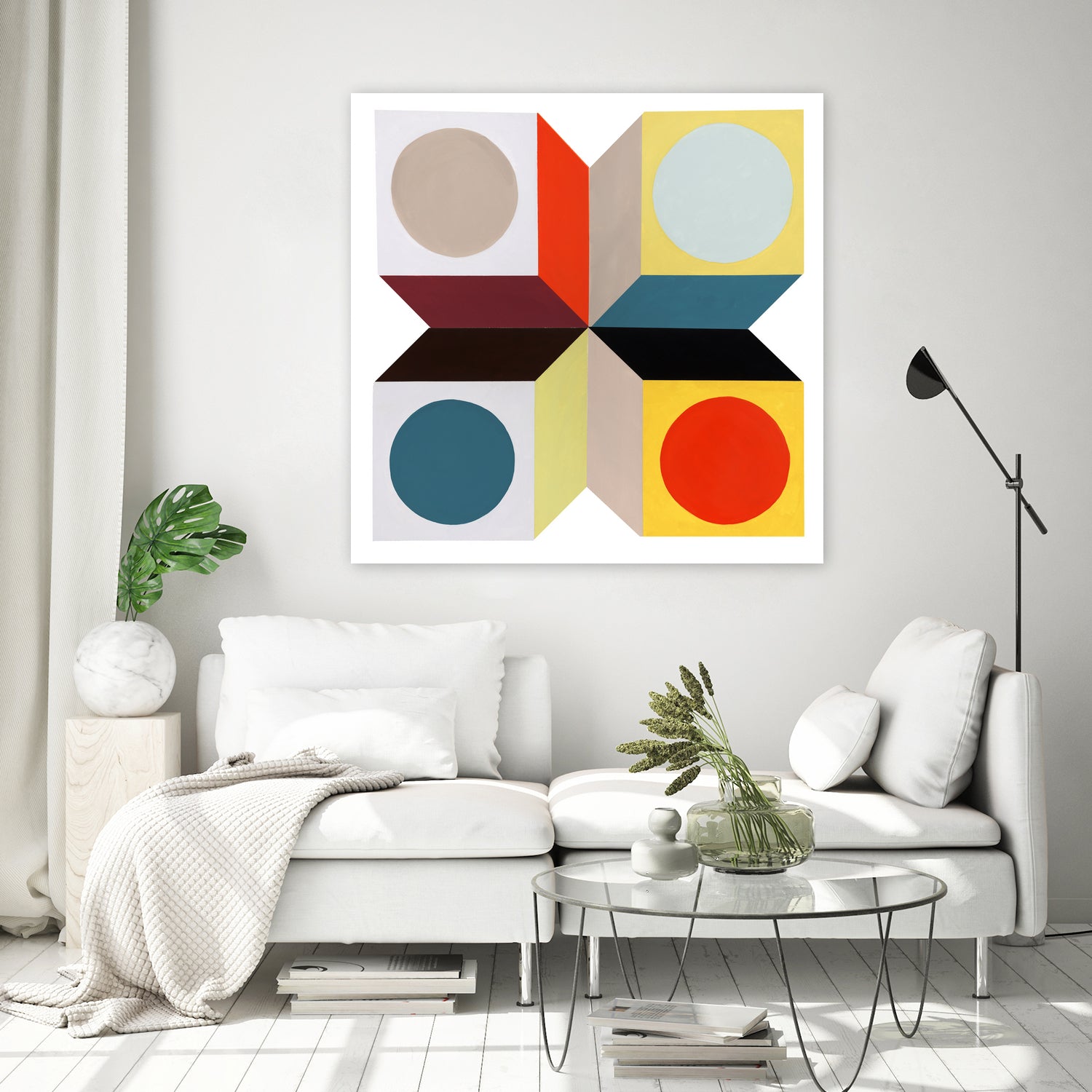 Rubik I by Daleno Art on GIANT ART - red absrtact