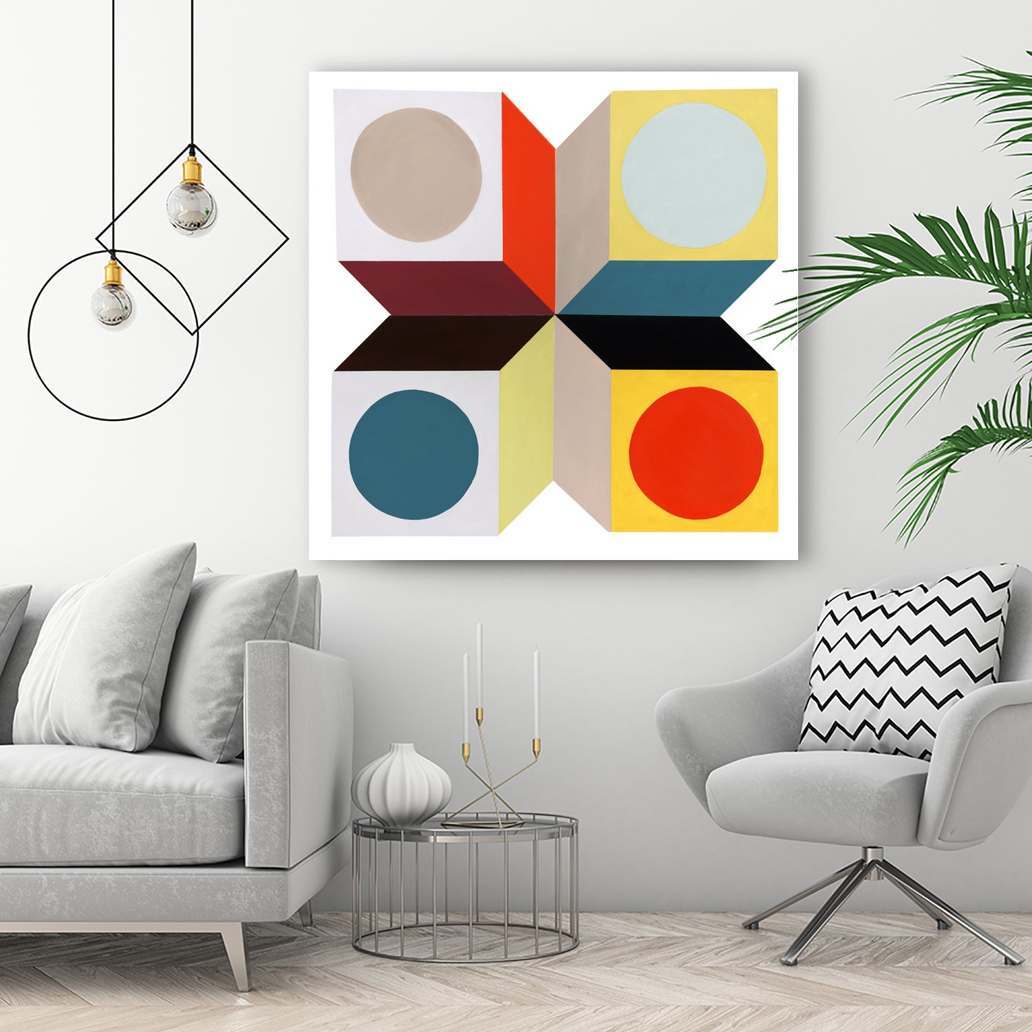 Rubik I by Daleno Art on GIANT ART - red absrtact