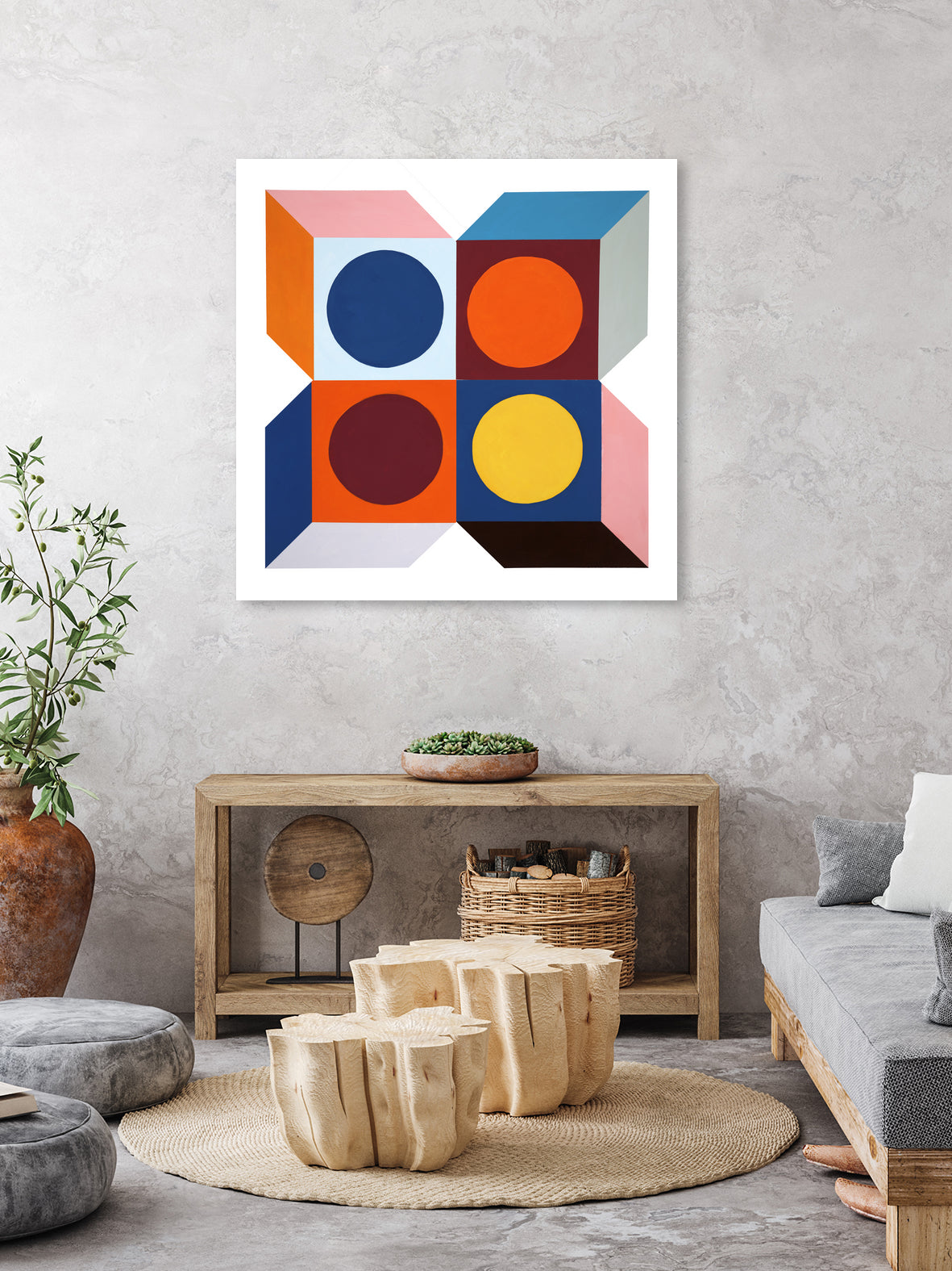 Rubik II by Daleno Art on GIANT ART - red absrtact