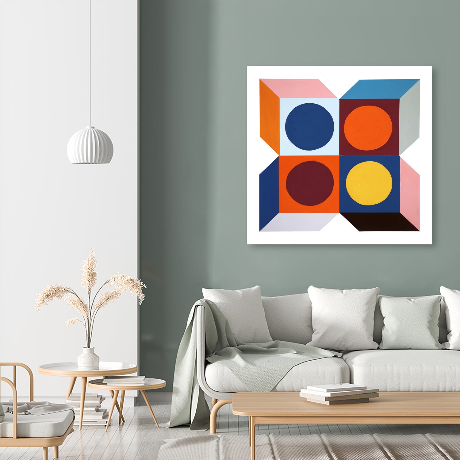 Rubik II by Daleno Art on GIANT ART - red absrtact