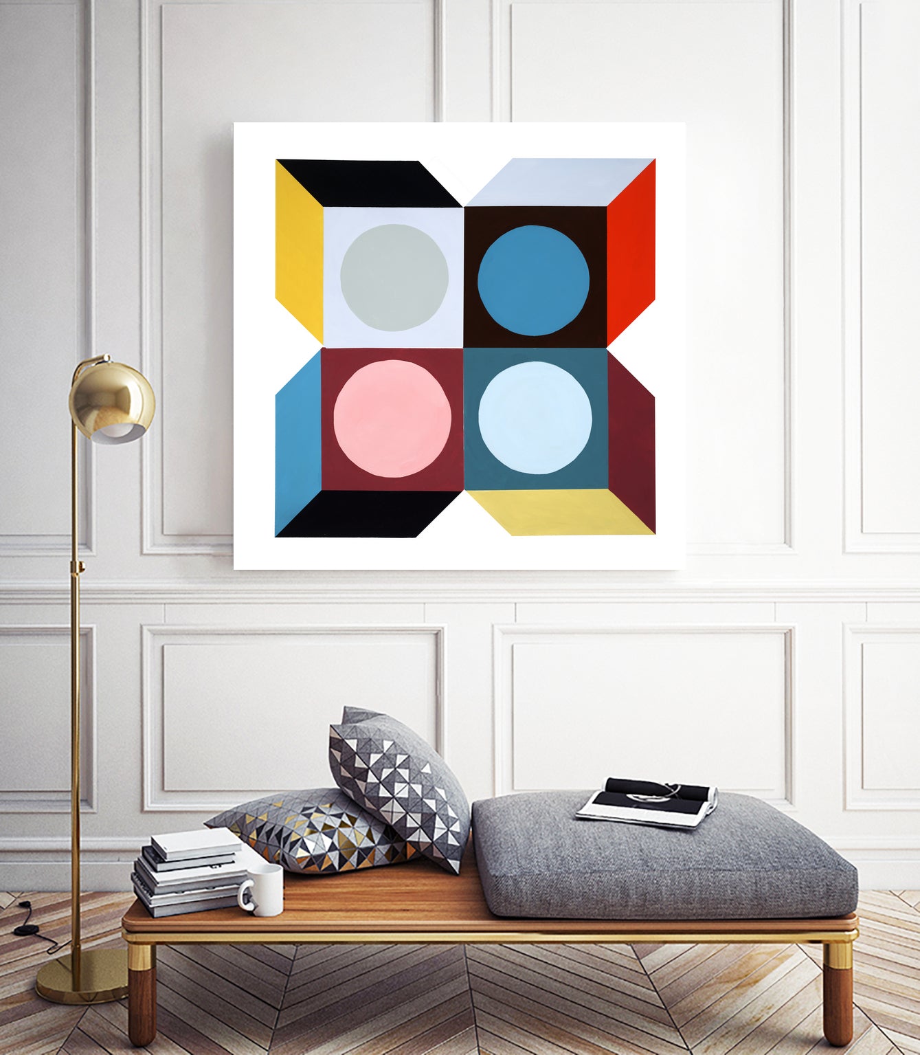 Rubik III by Daleno Art on GIANT ART - pink absrtact