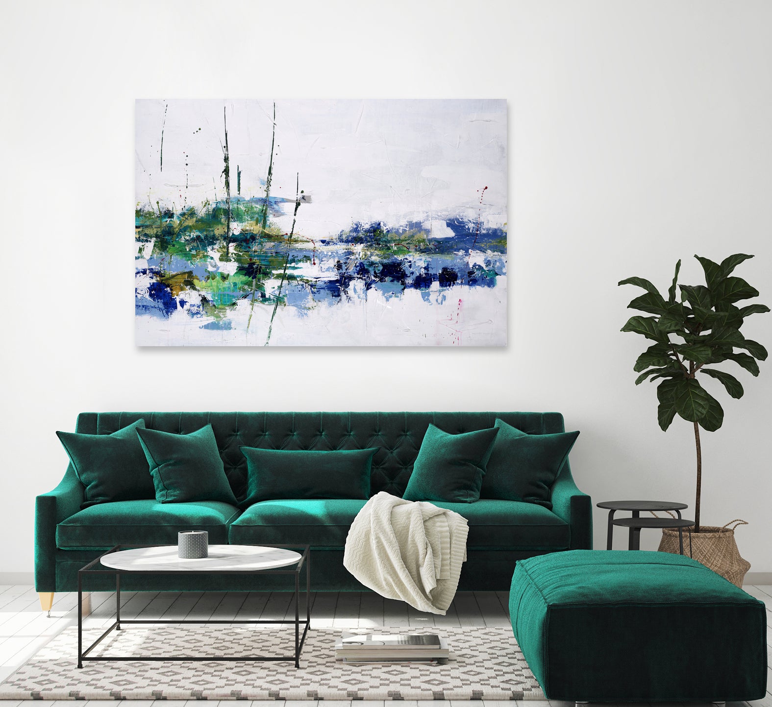 Field and Stream by Daleno Art on GIANT ART - blue absrtact