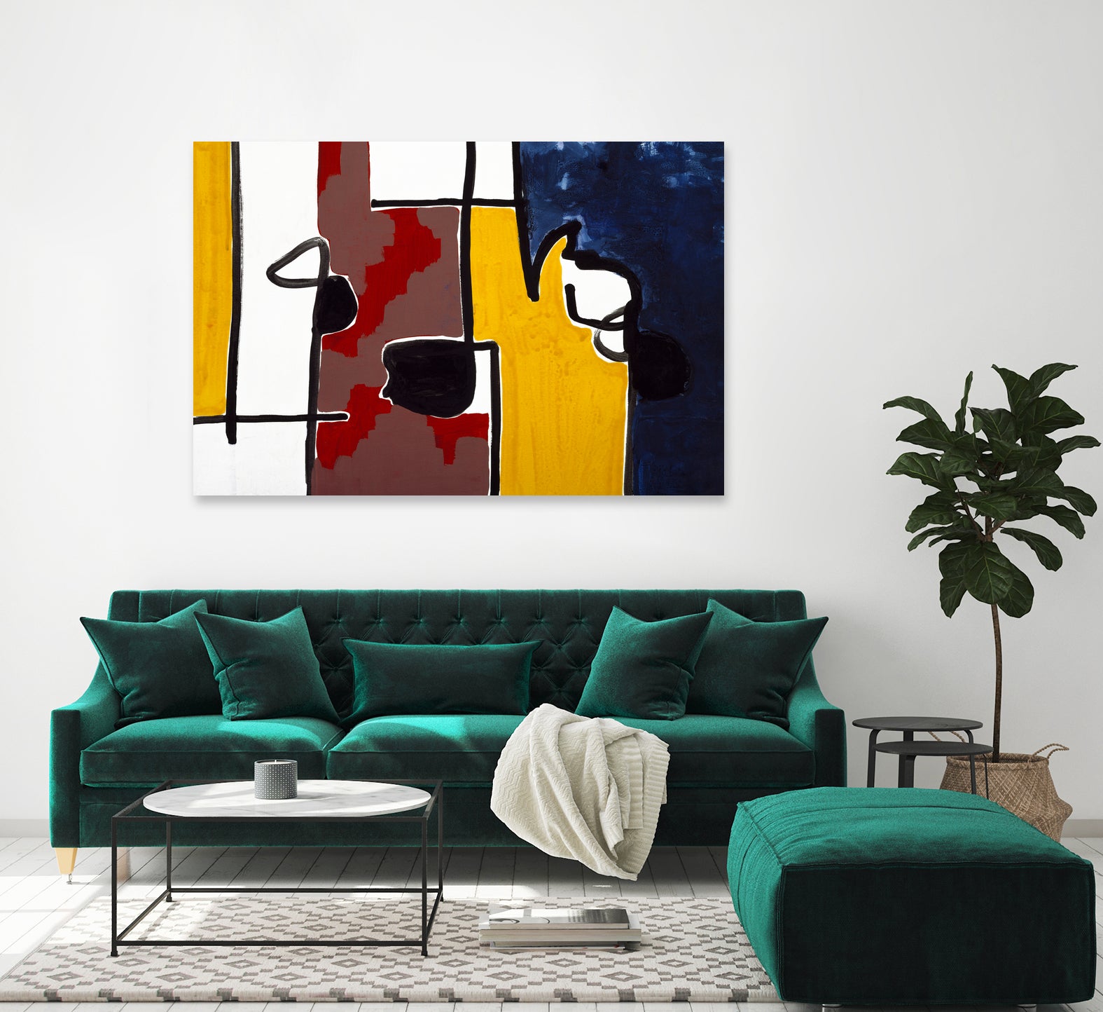 Harbor II by Lee Crew on GIANT ART - yellow abstract pattern