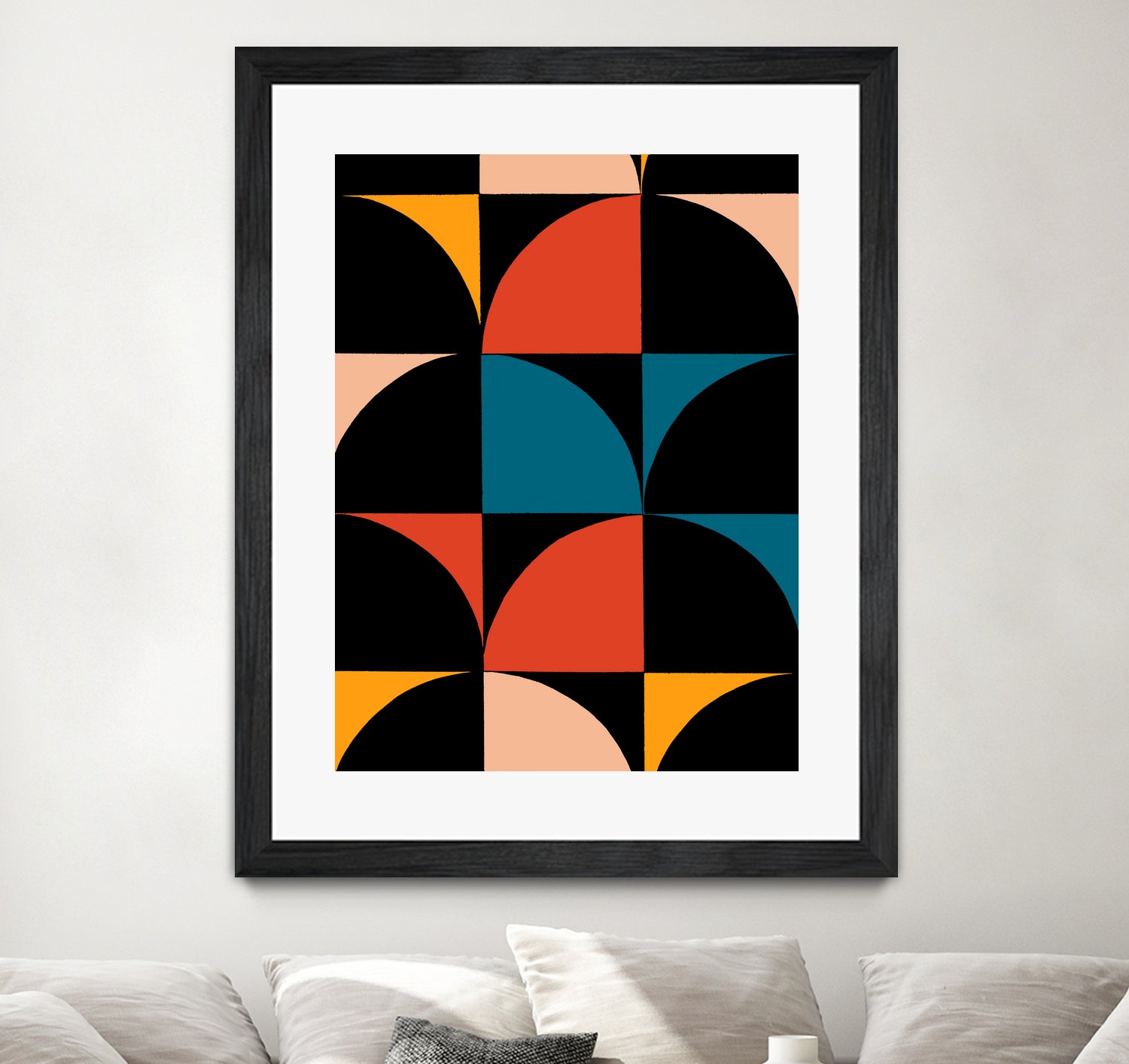 Monochrome Patterns 9 in Multi by NM Studio on GIANT ART - red abstract pattern