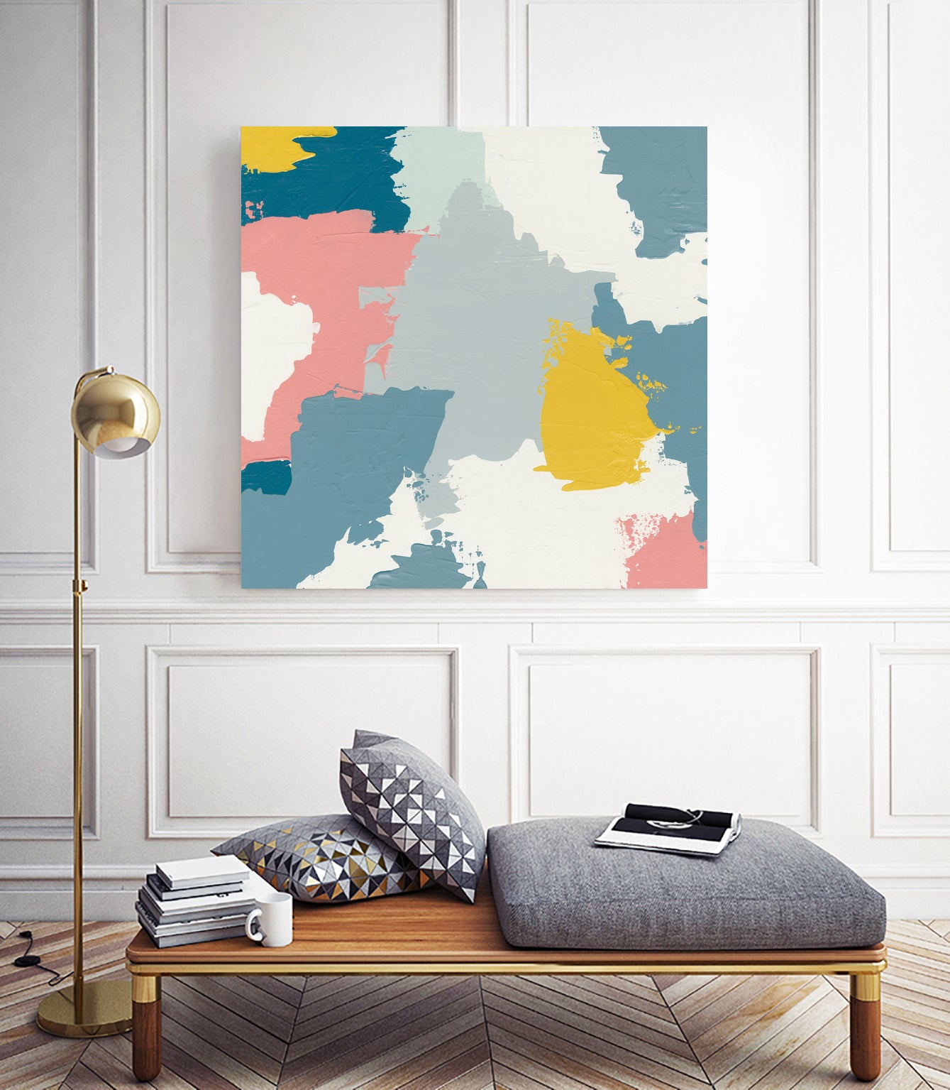 Happy II by Moira Hershey on GIANT ART - blue abstract