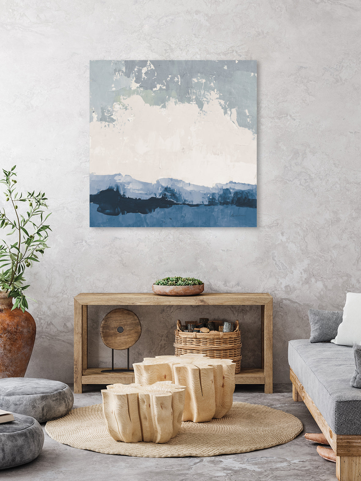 Coastal Landscape by Pamela Munger on GIANT ART - blue abstract