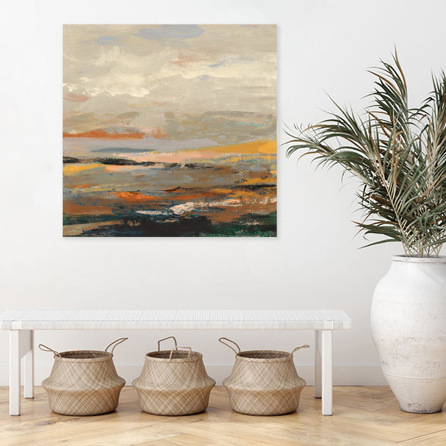 Warm Bay I by Silvia Vassileva on GIANT ART - blue abstract