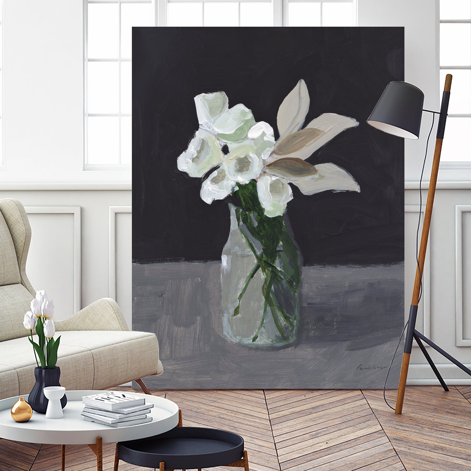 White Blooms by Pamela Munger on GIANT ART - bouquet