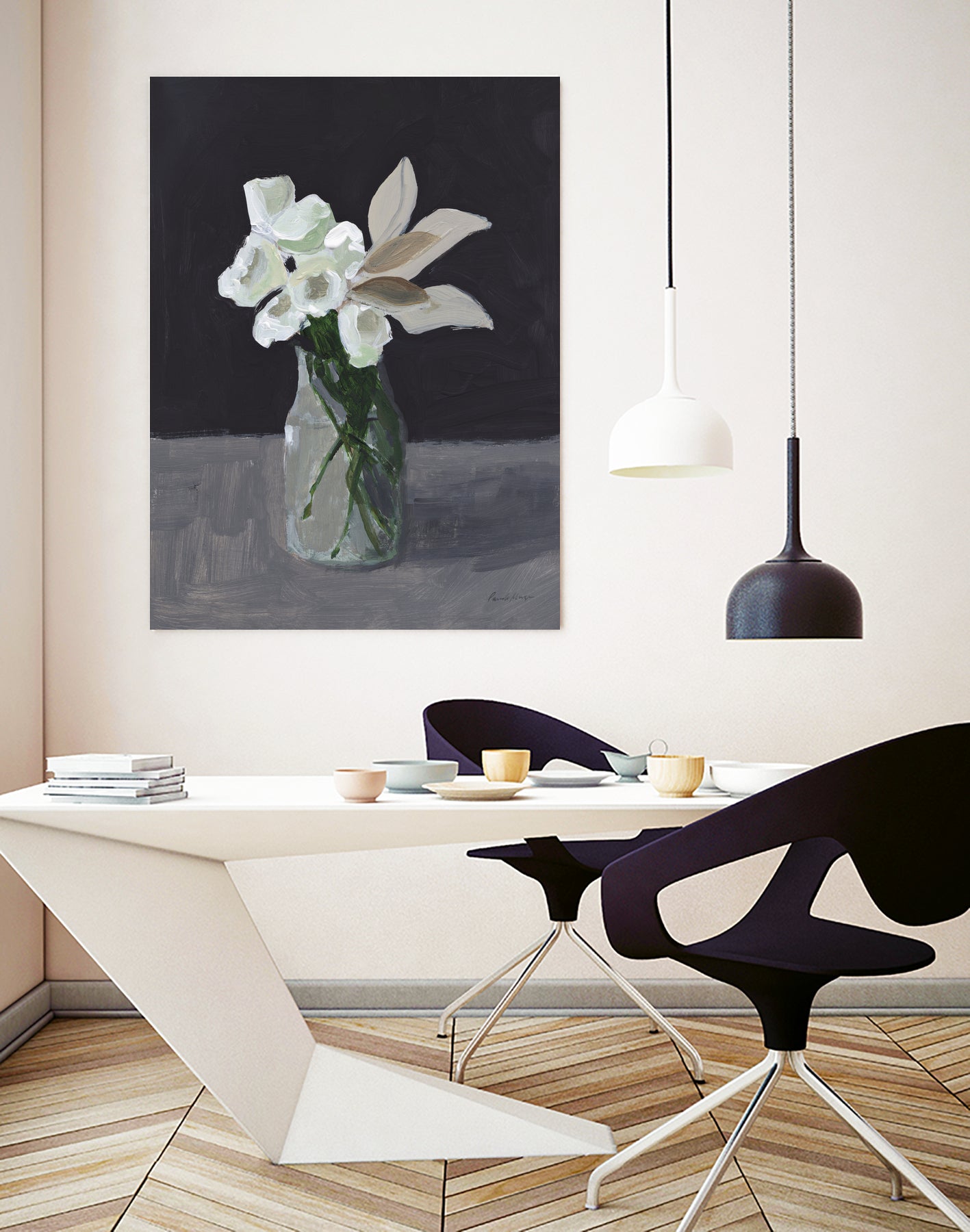 White Blooms by Pamela Munger on GIANT ART - bouquet