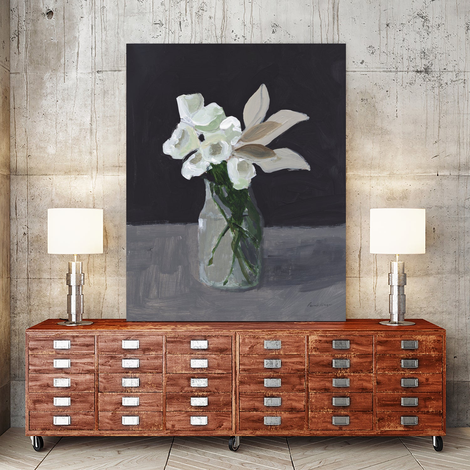 White Blooms by Pamela Munger on GIANT ART - bouquet
