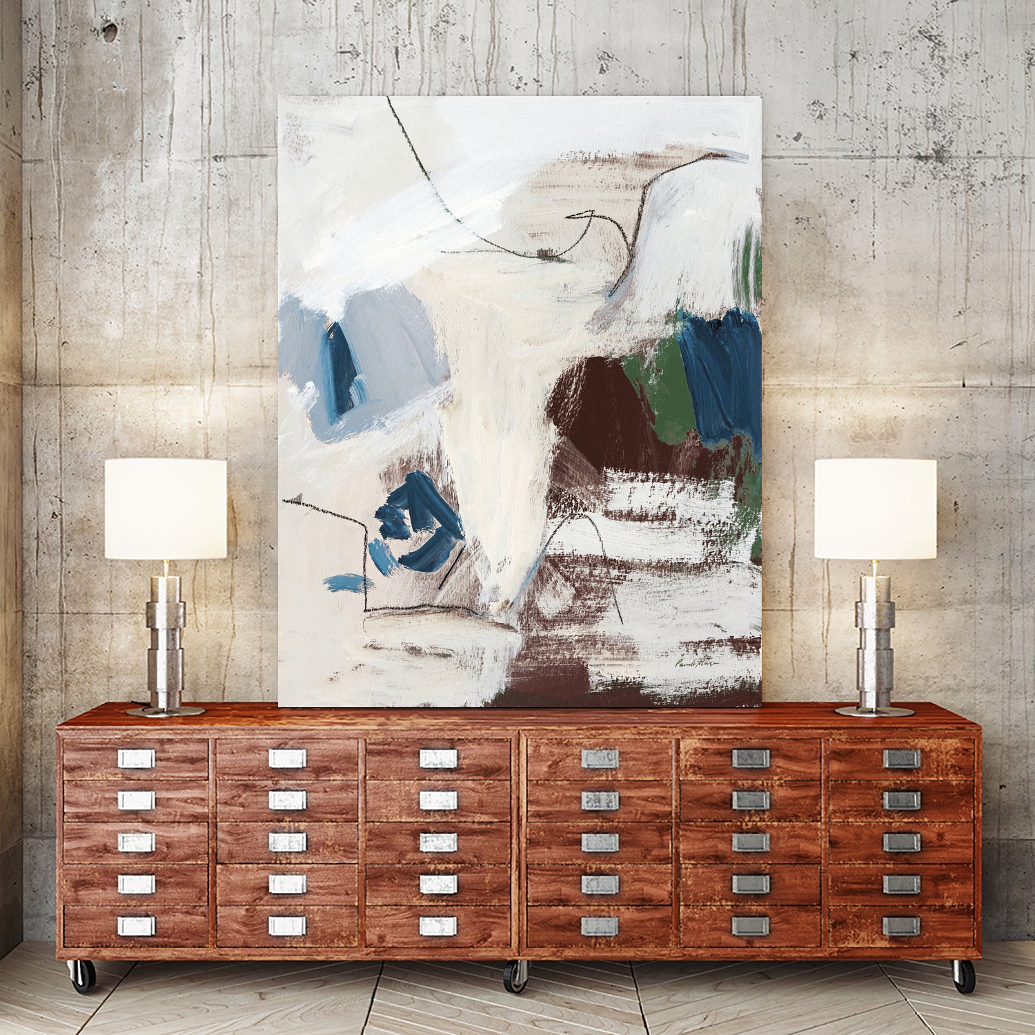 Dark Abstract II by Pamela Munger on GIANT ART - beige abstract