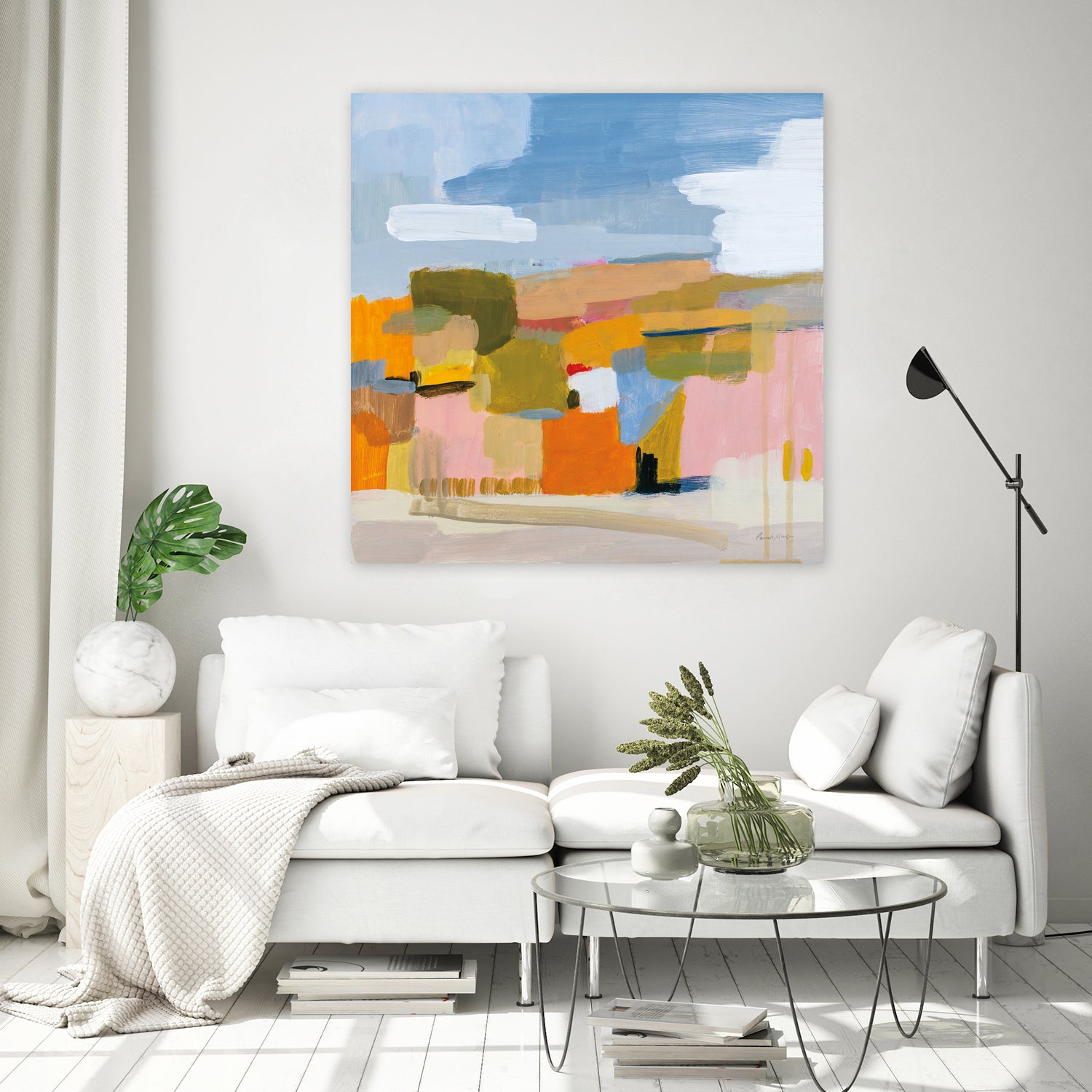 Bright Beginning by Pamela Munger on GIANT ART - beige abstract