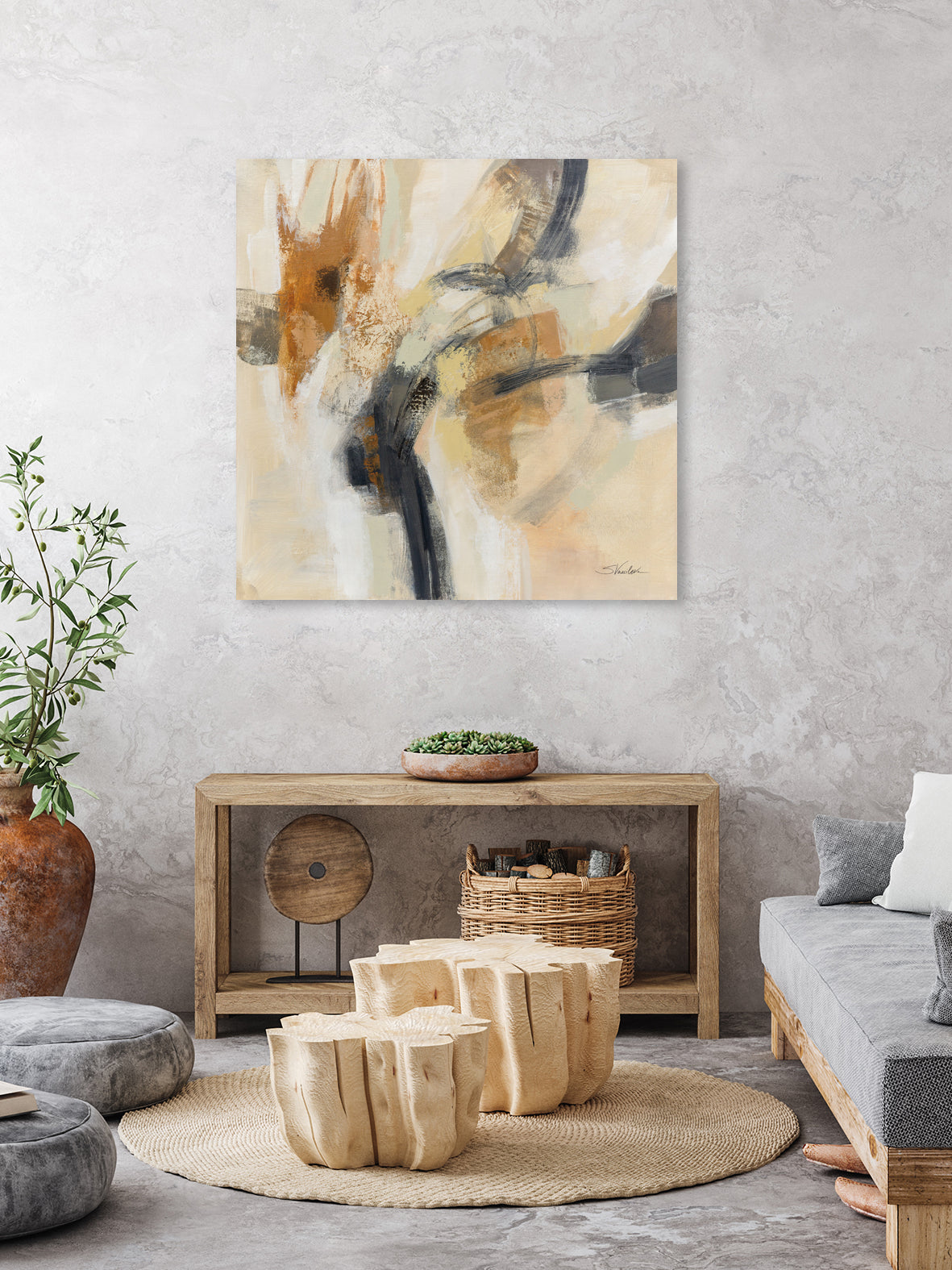 Kyoto Morning by Silvia Vassileva on GIANT ART - black abstract