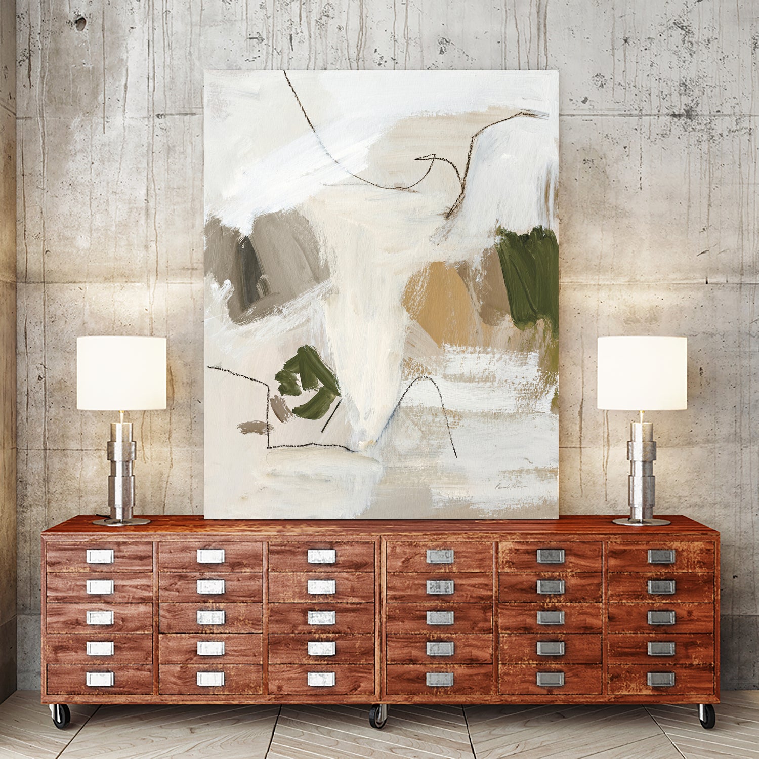 Warm Abstract II by Pamela Munger on GIANT ART - beige abstract