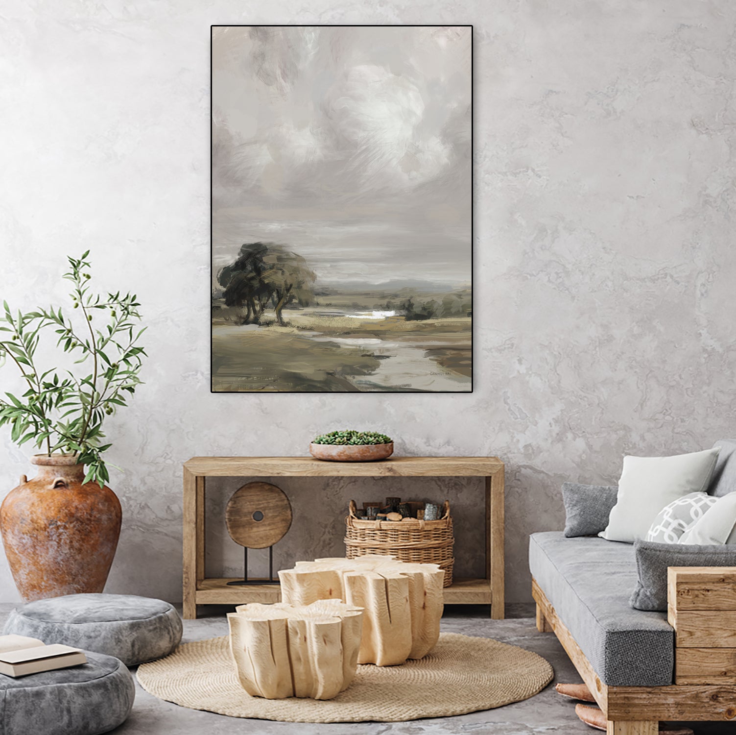 French Countryside by Danhui Nai on GIANT ART - brown