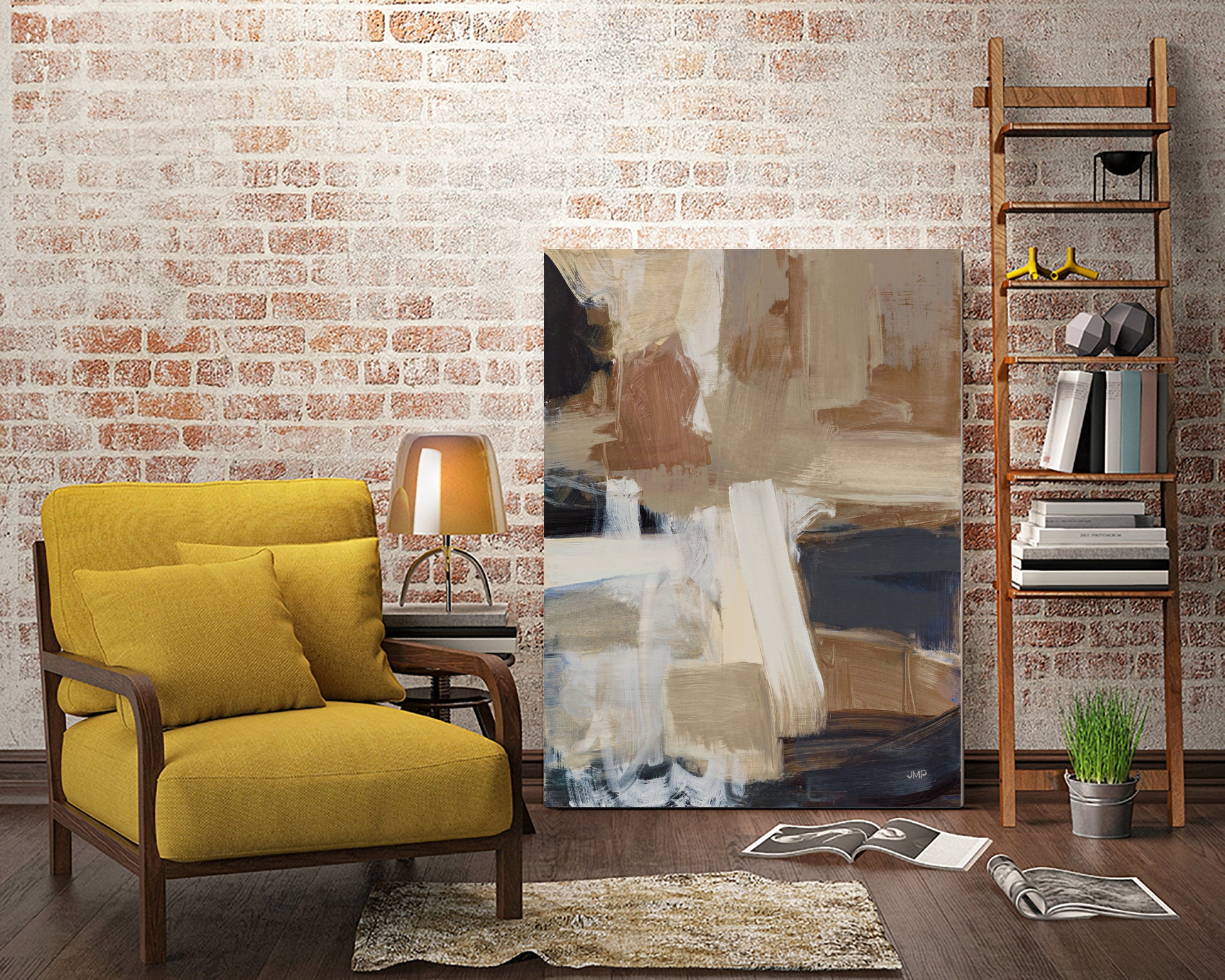 Beale Street Abstract I Brown by Julia purinton on GIANT ART - brown abstract