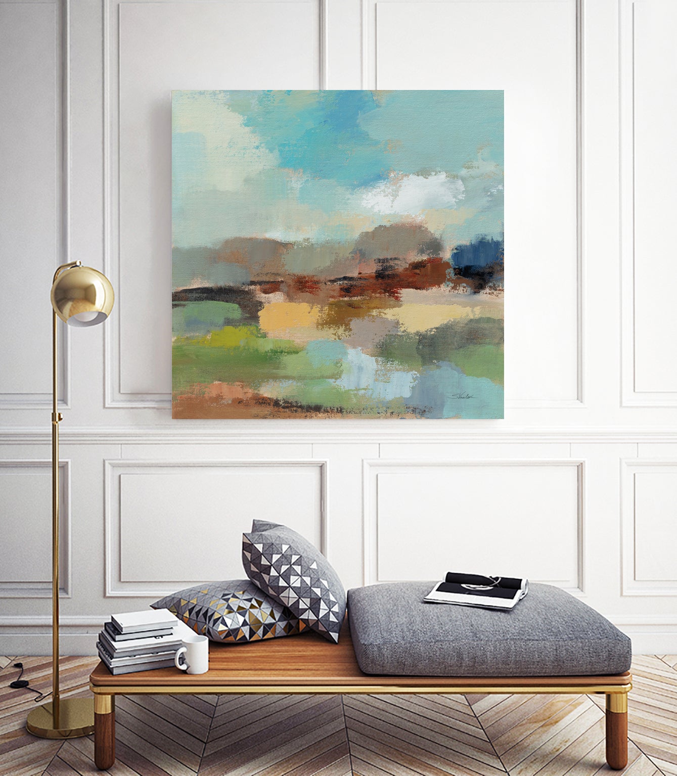 Sandy Road I by Silvia Vassileva on GIANT ART - blue abstract