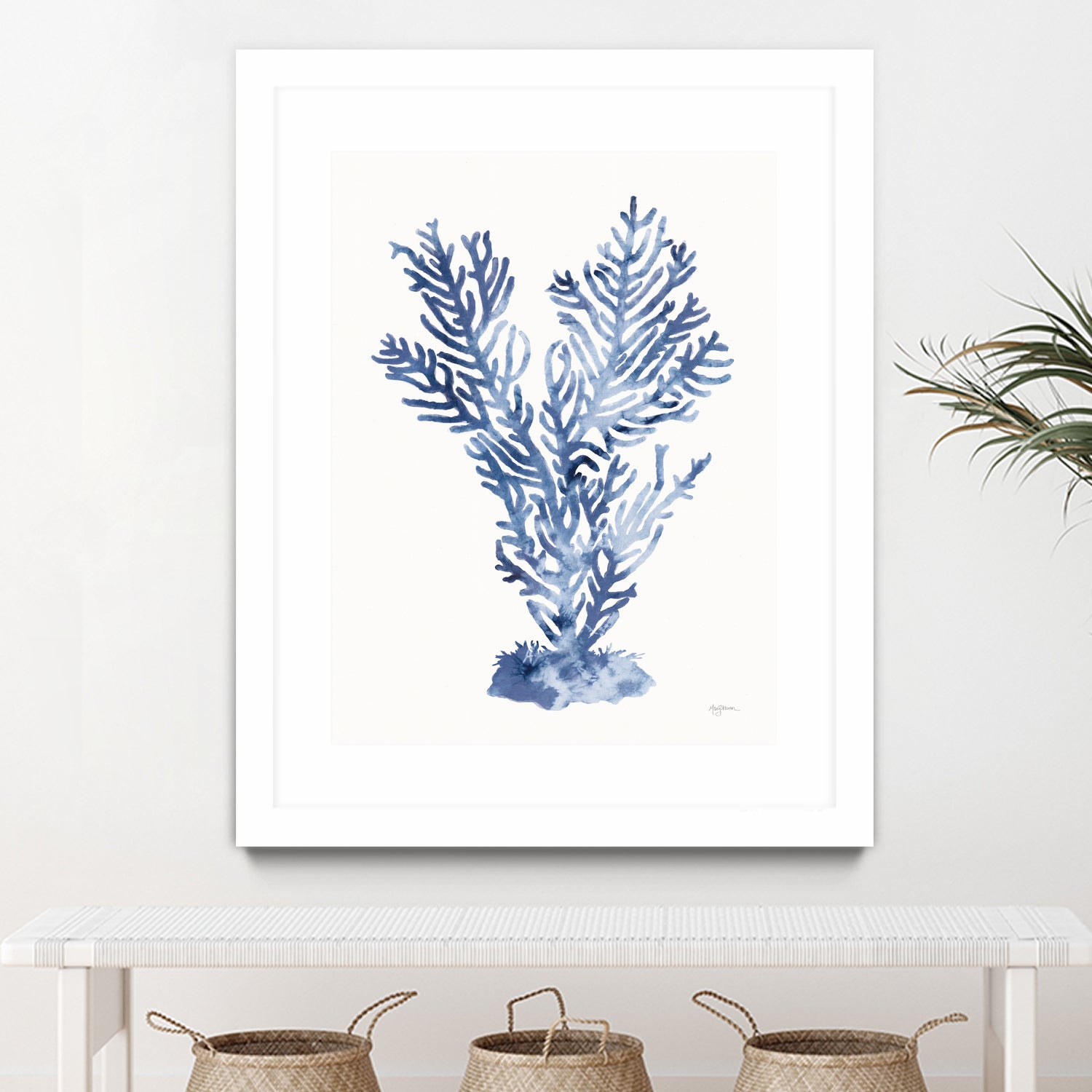 Shibori Coral I by Mary Urban on GIANT ART - blue