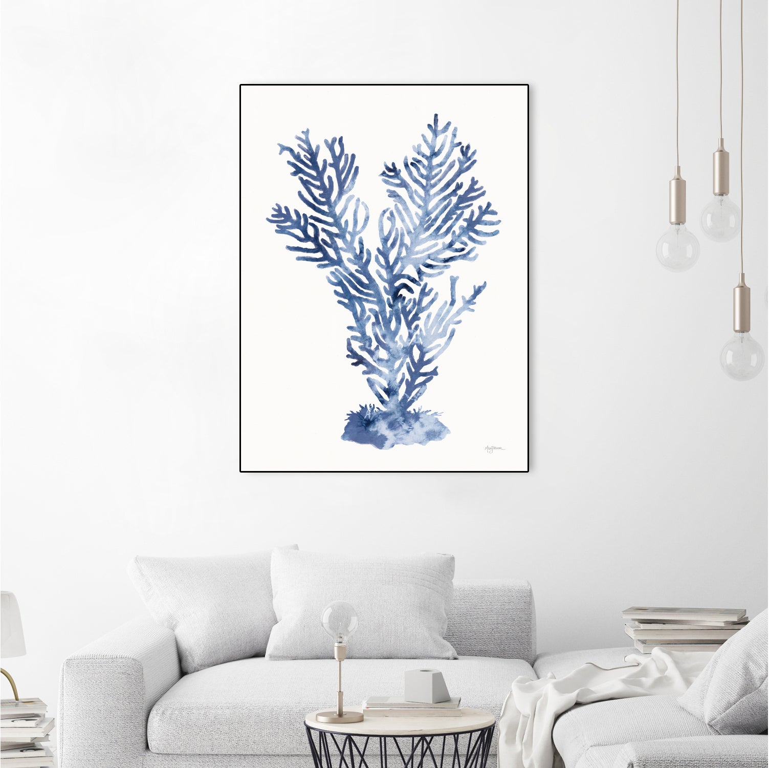 Shibori Coral I by Mary Urban on GIANT ART - blue