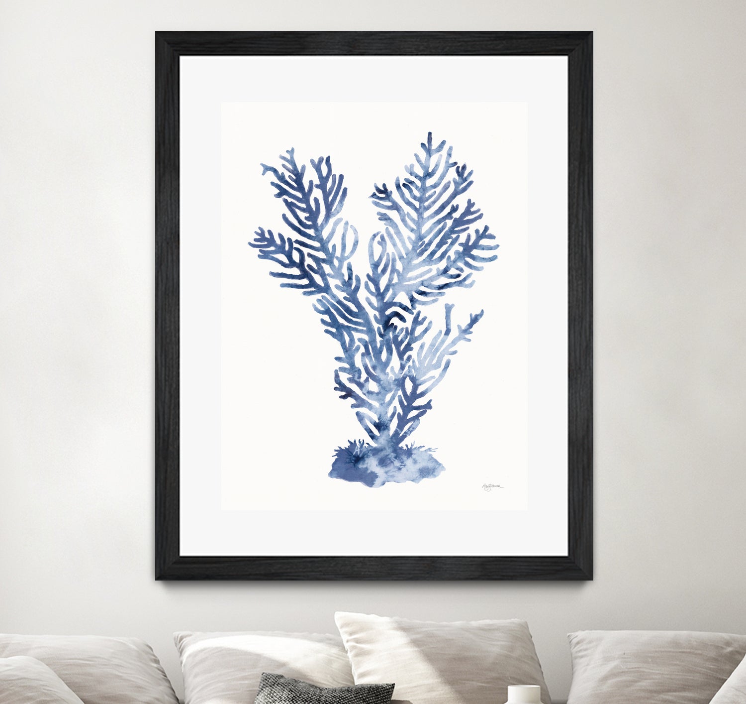 Shibori Coral I by Mary Urban on GIANT ART - blue