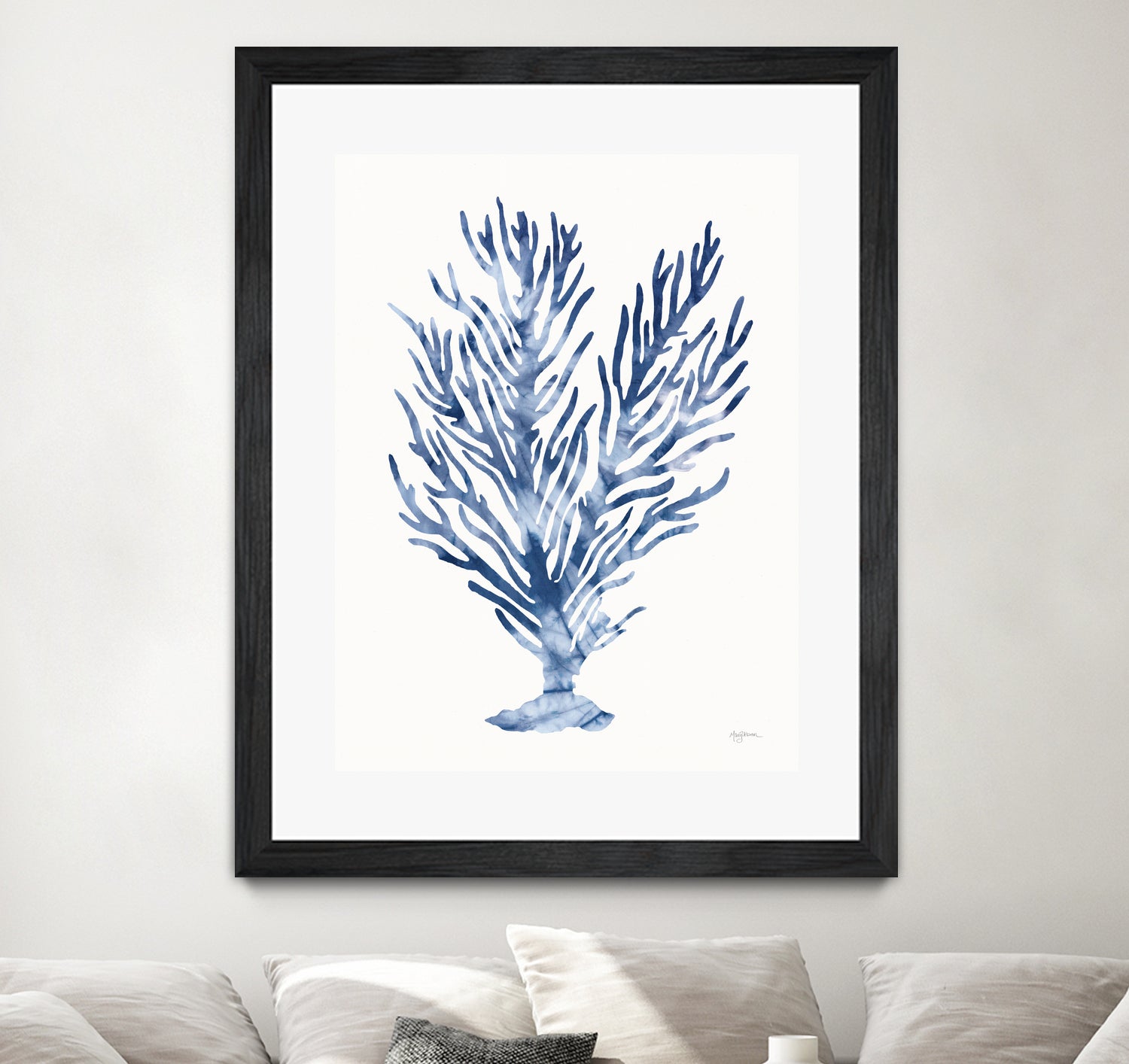 Shibori Coral IV by Mary Urban on GIANT ART - blue