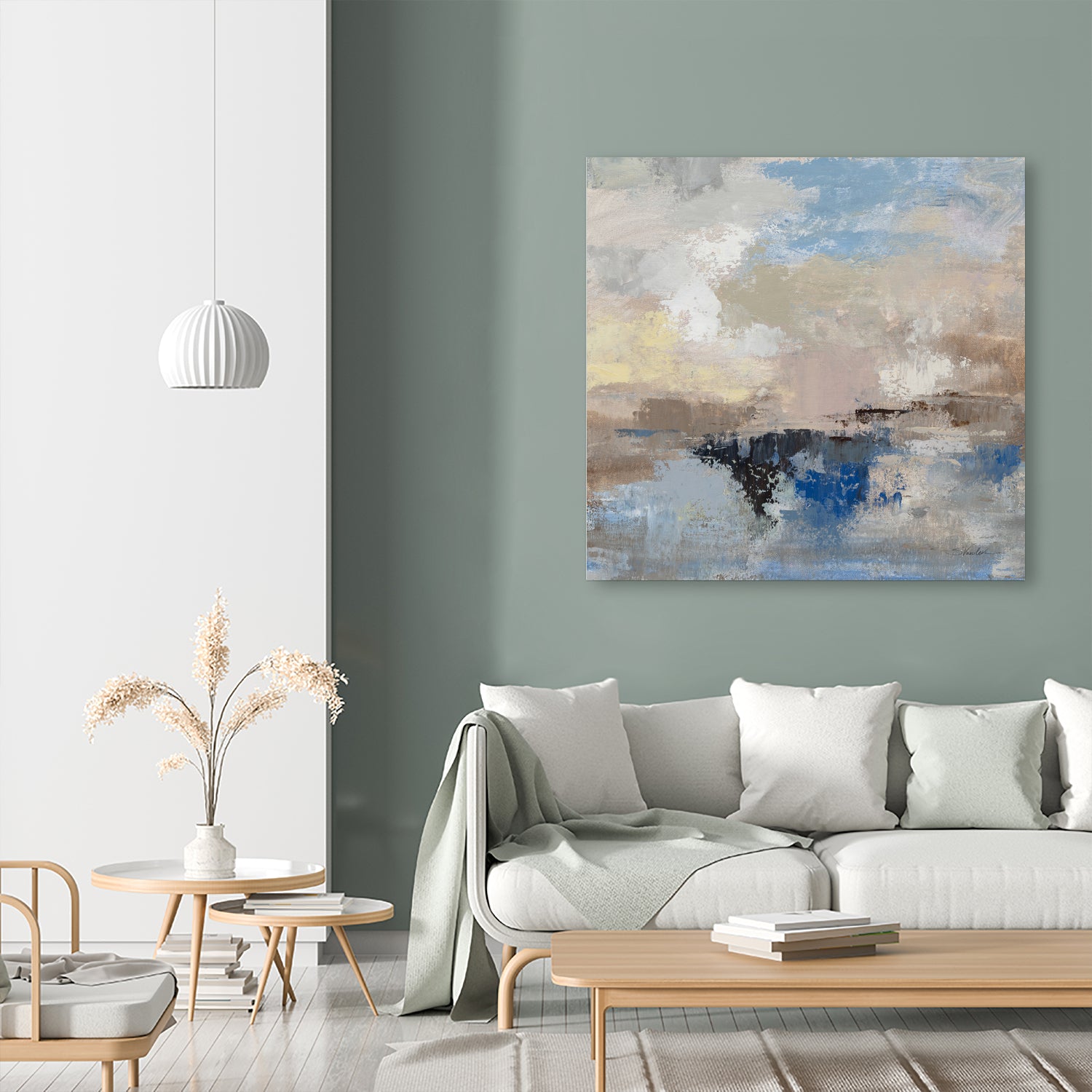 Morning Marine Layer II by Silvia Vassileva on GIANT ART - blue abstract