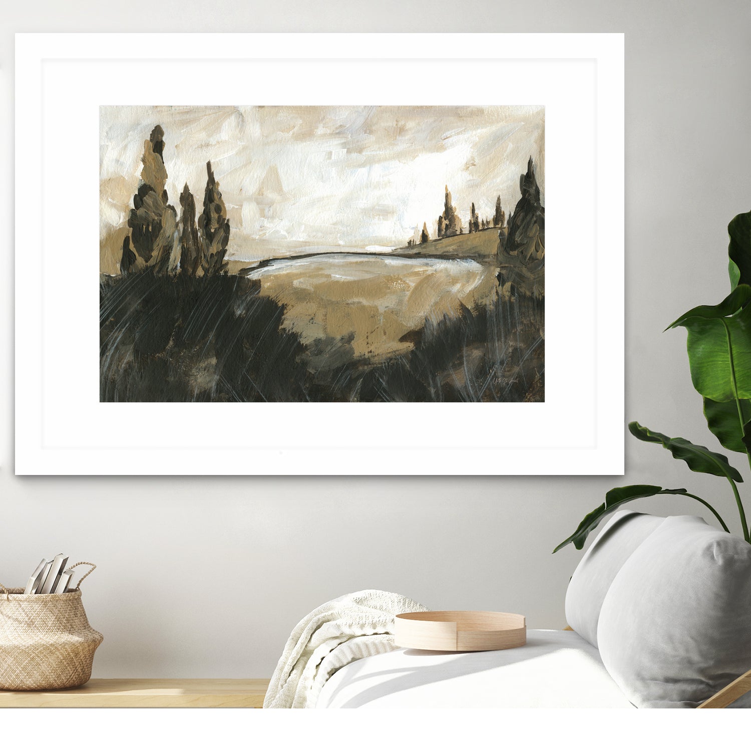 Vintage Rolling Hills by Yvette St. Amant on GIANT ART - black