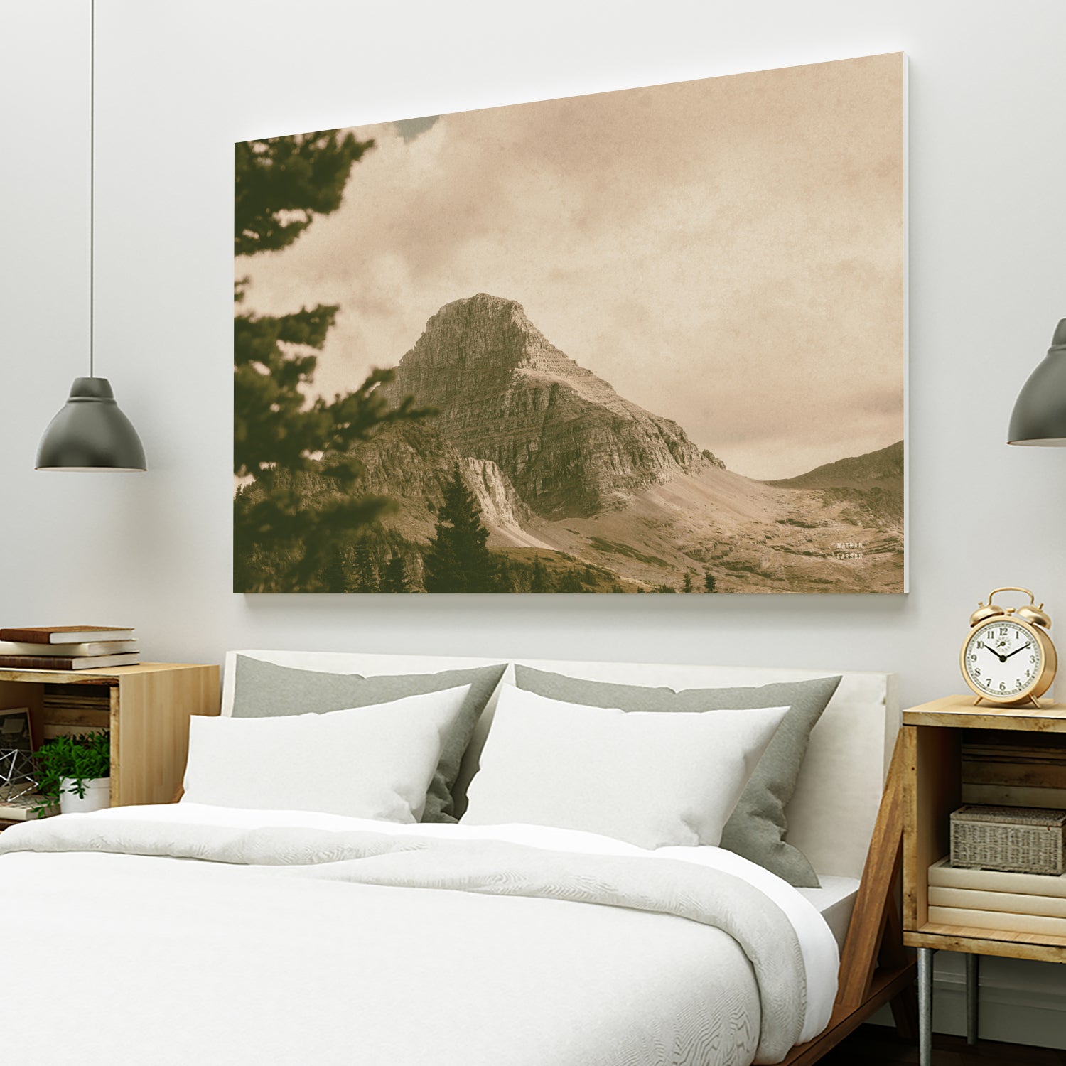 Mountainous I by Nathan Larson on GIANT ART - brown