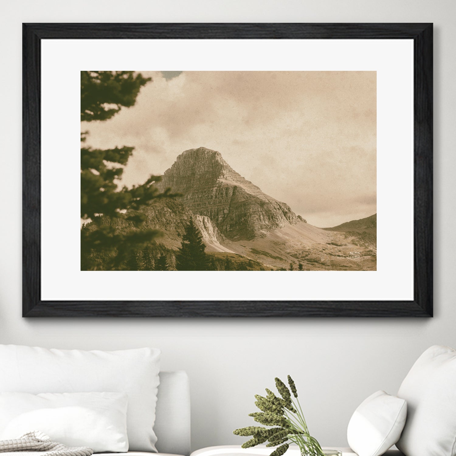 Mountainous I by Nathan Larson on GIANT ART - brown