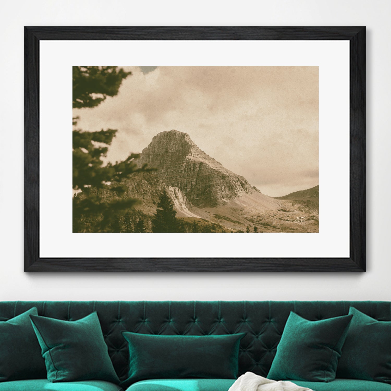 Mountainous I by Nathan Larson on GIANT ART - brown