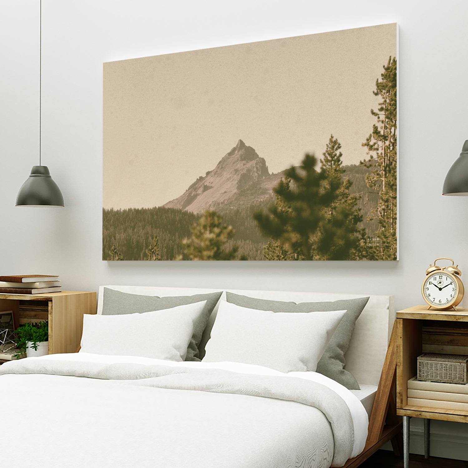 Mountainous II by Nathan Larson on GIANT ART - brown