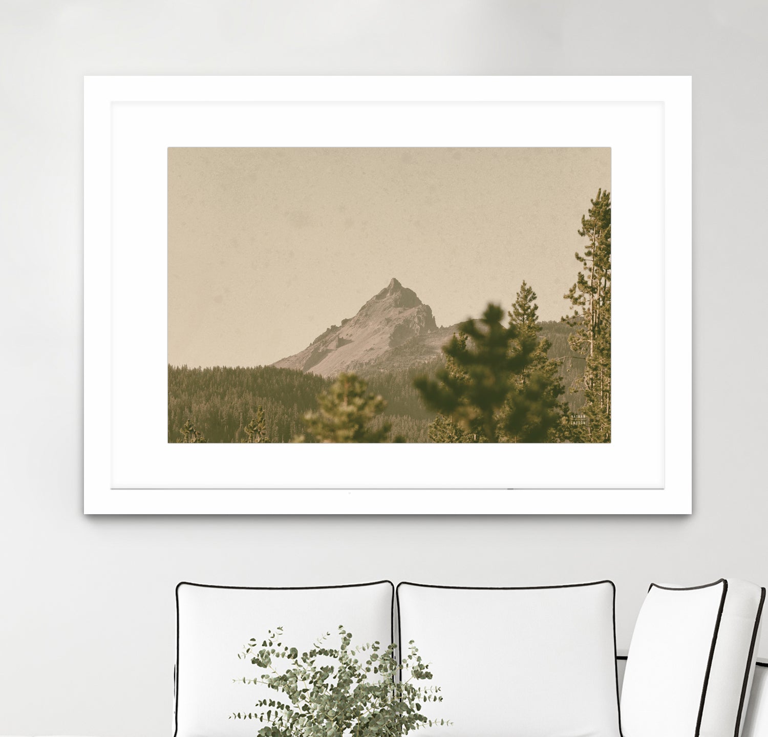Mountainous II by Nathan Larson on GIANT ART - brown